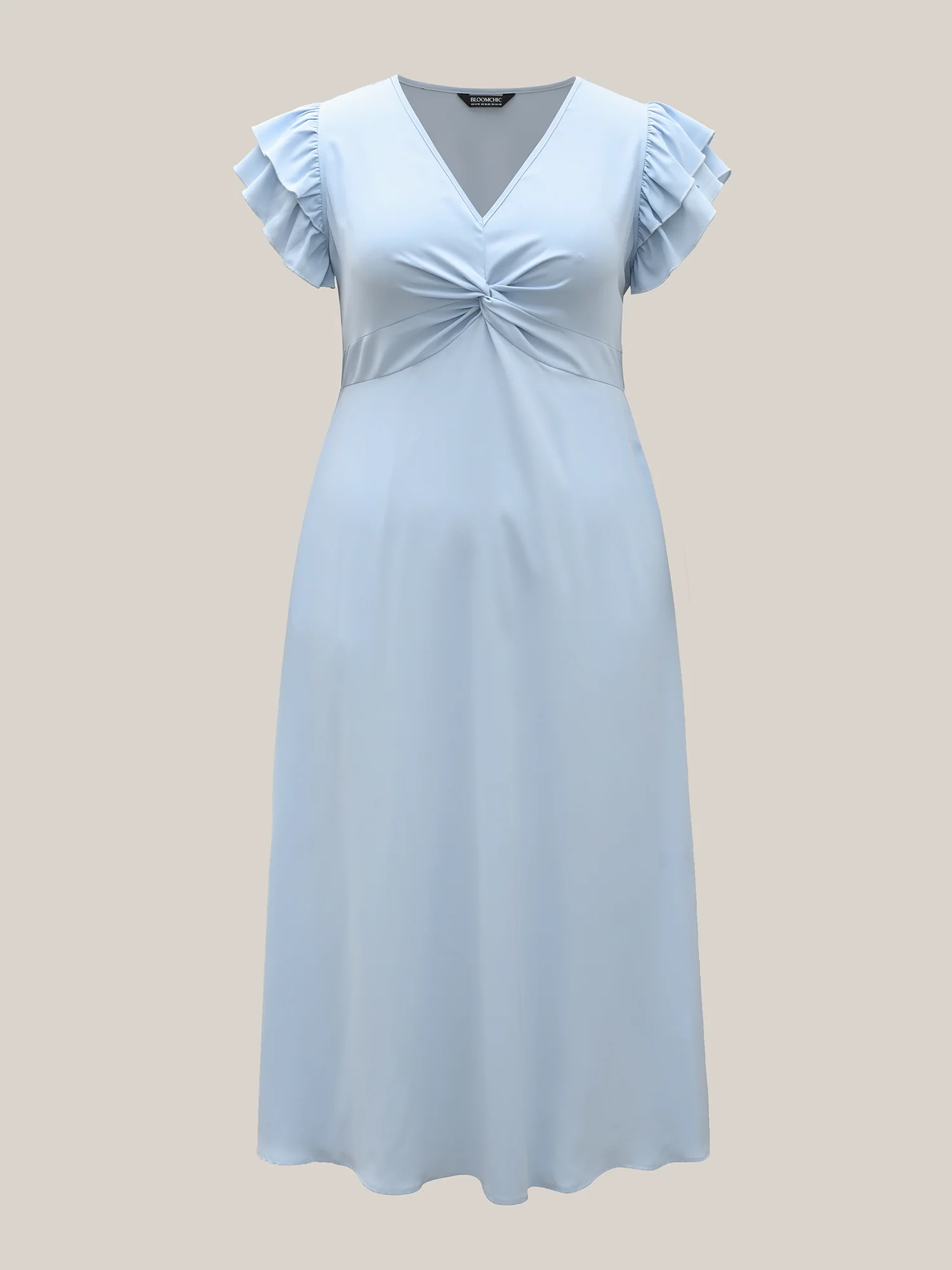 Twist Front Woven A-Line Maxi Dress - Image 7
