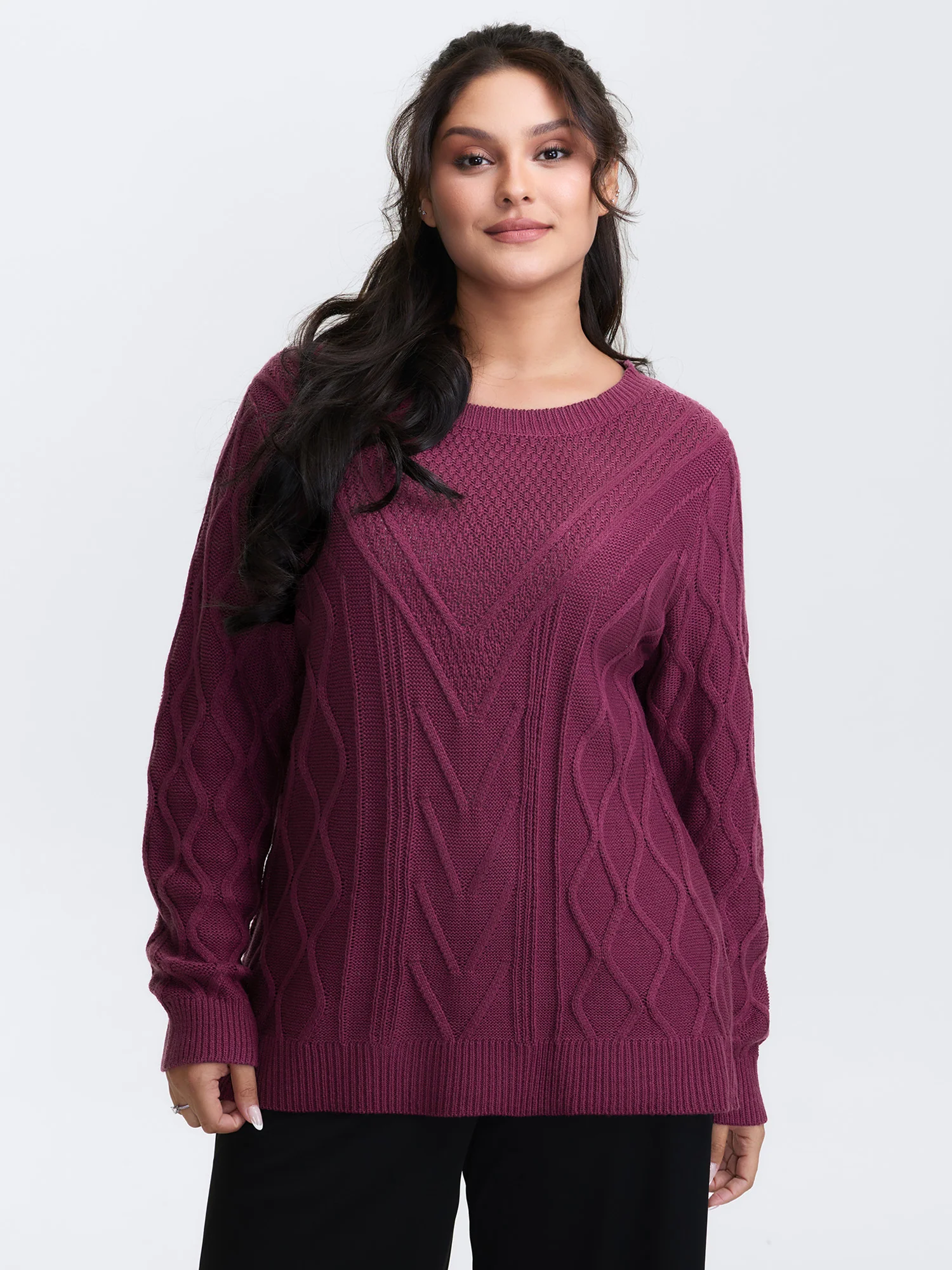 Twist Textured Cut-Out Back-Tie Pullover - Image 2