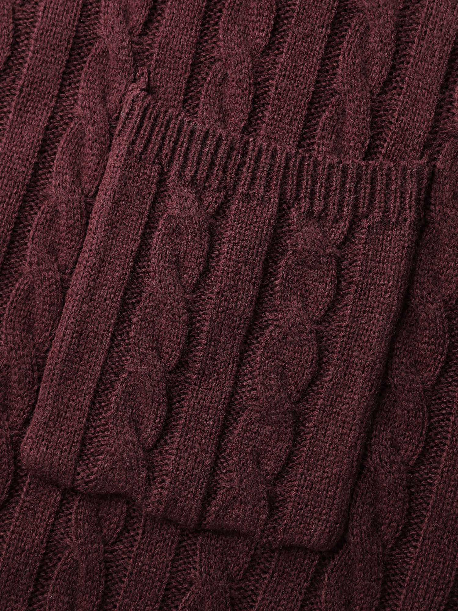 Twist Textured Notched Lapels Knit Cardigan - Image 7