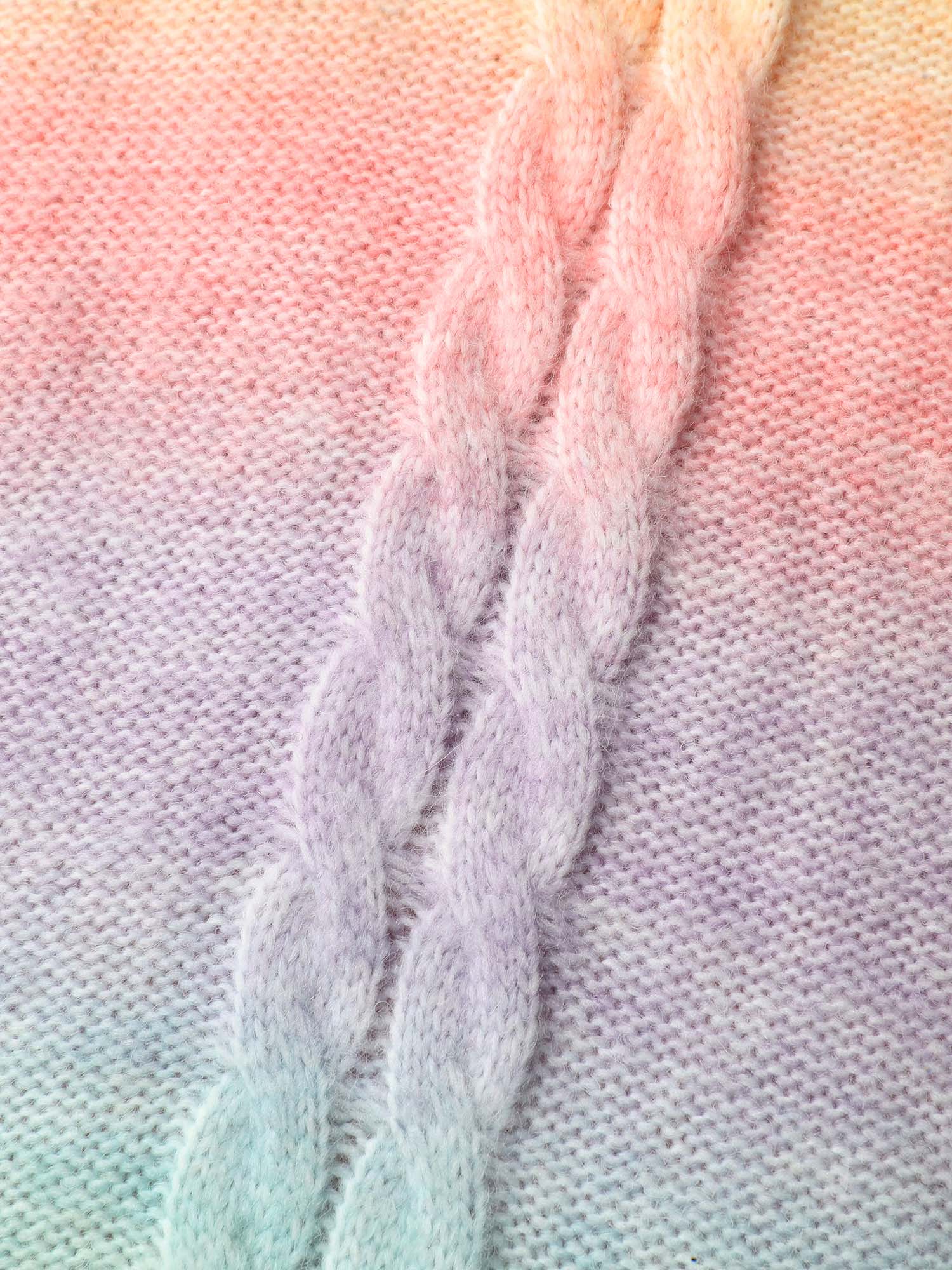 Twisted Texture Color Gradient Pullover - Image 6