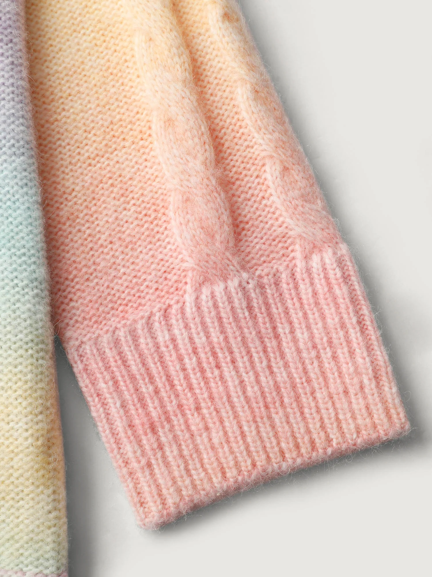 Twisted Texture Color Gradient Pullover - Image 7
