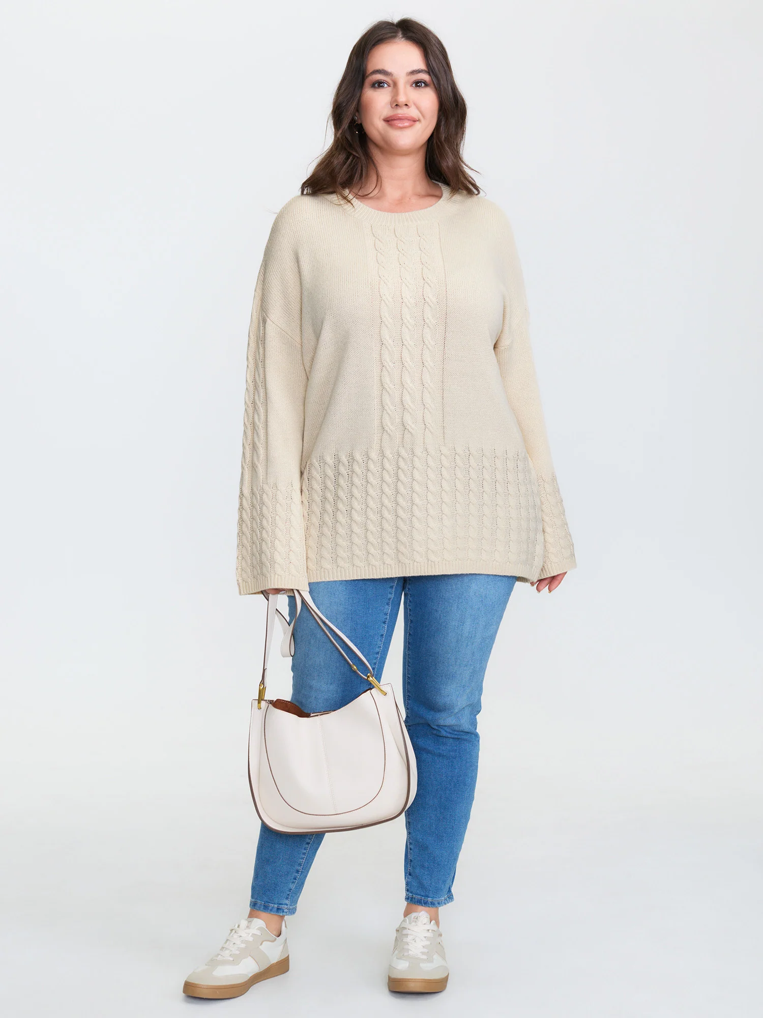 Twisted Texture Drop Shoulder Pullover - Image 3