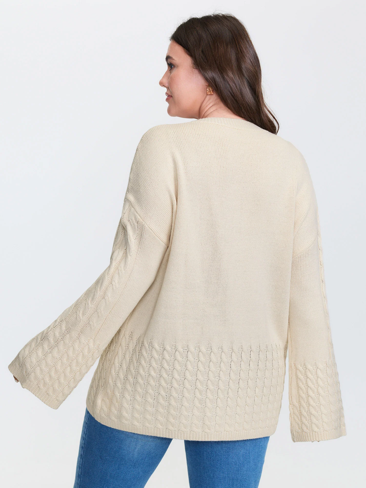 Twisted Texture Drop Shoulder Pullover - Image 4