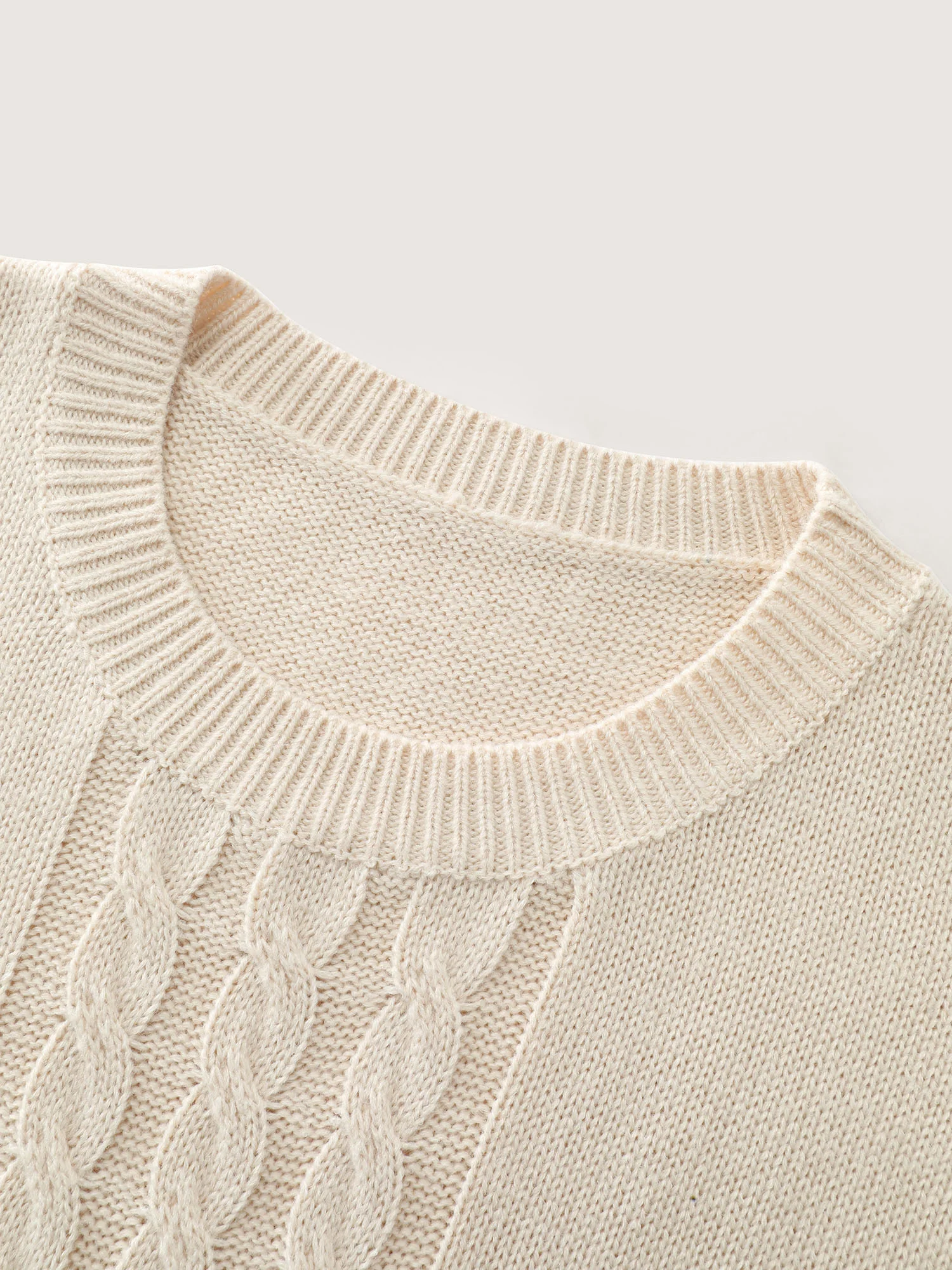 Twisted Texture Drop Shoulder Pullover - Image 6