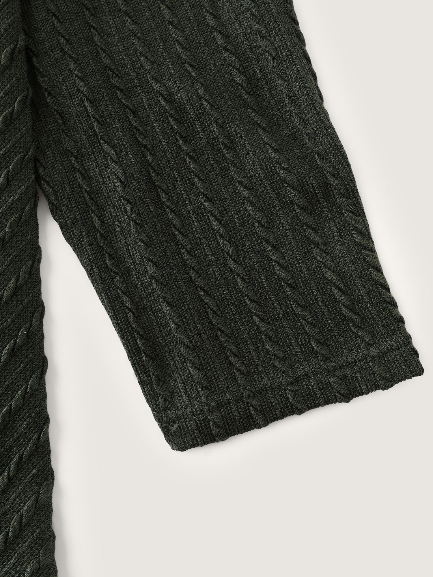Twisted Texture Turtleneck Curvy Hem Sweatshirt - Image 7