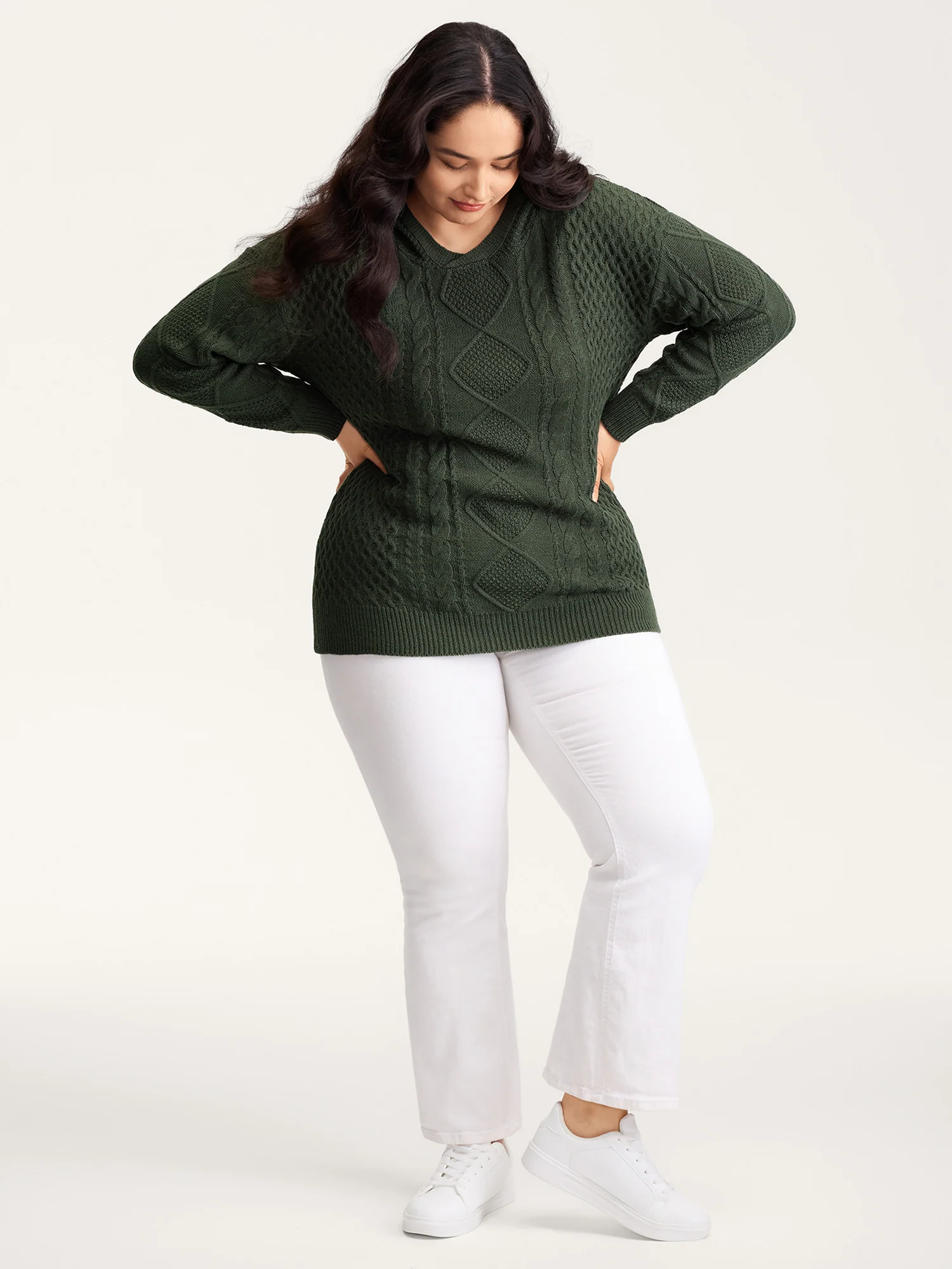 Twisted Textured Hooded Pullover - Image 3