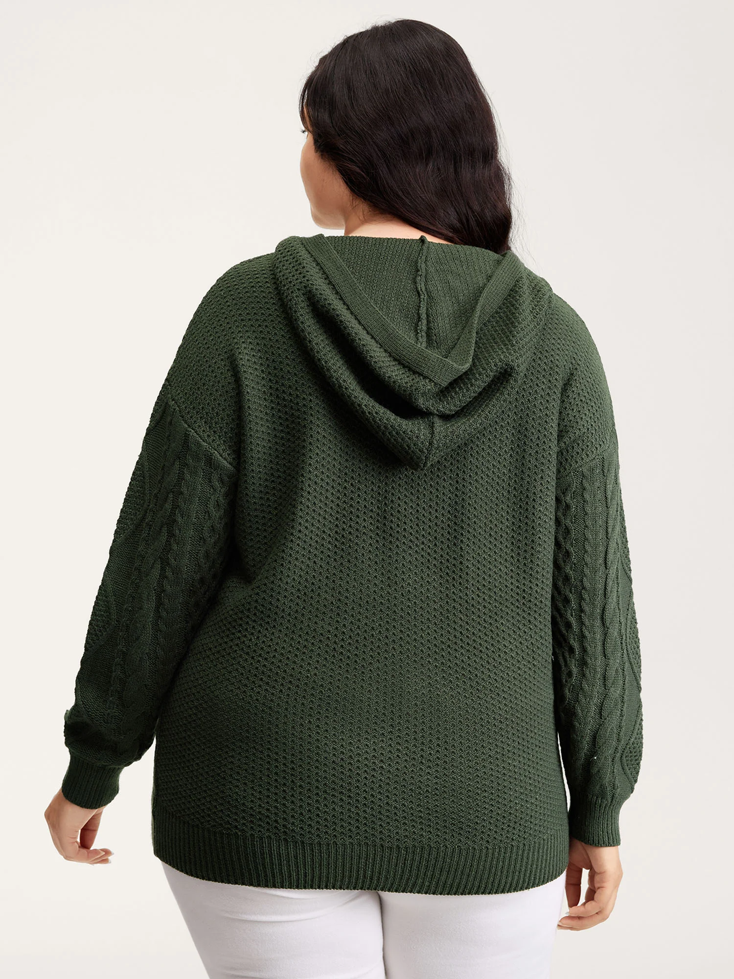 Twisted Textured Hooded Pullover - Image 4