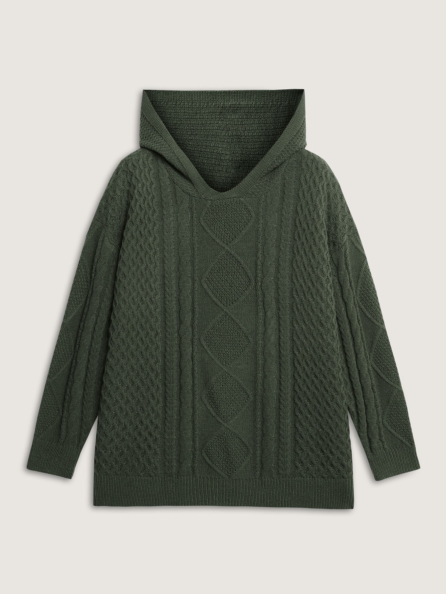 Twisted Textured Hooded Pullover - Image 7