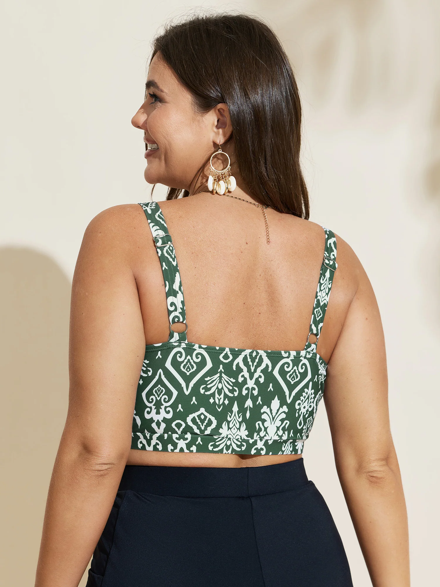 Two-Piece Boho Print Swim Top - Image 5