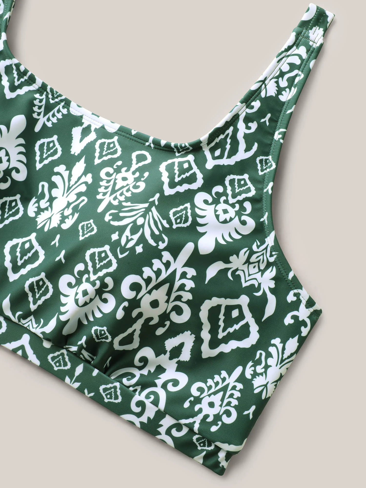 Two-Piece Boho Print Swim Top - Image 8