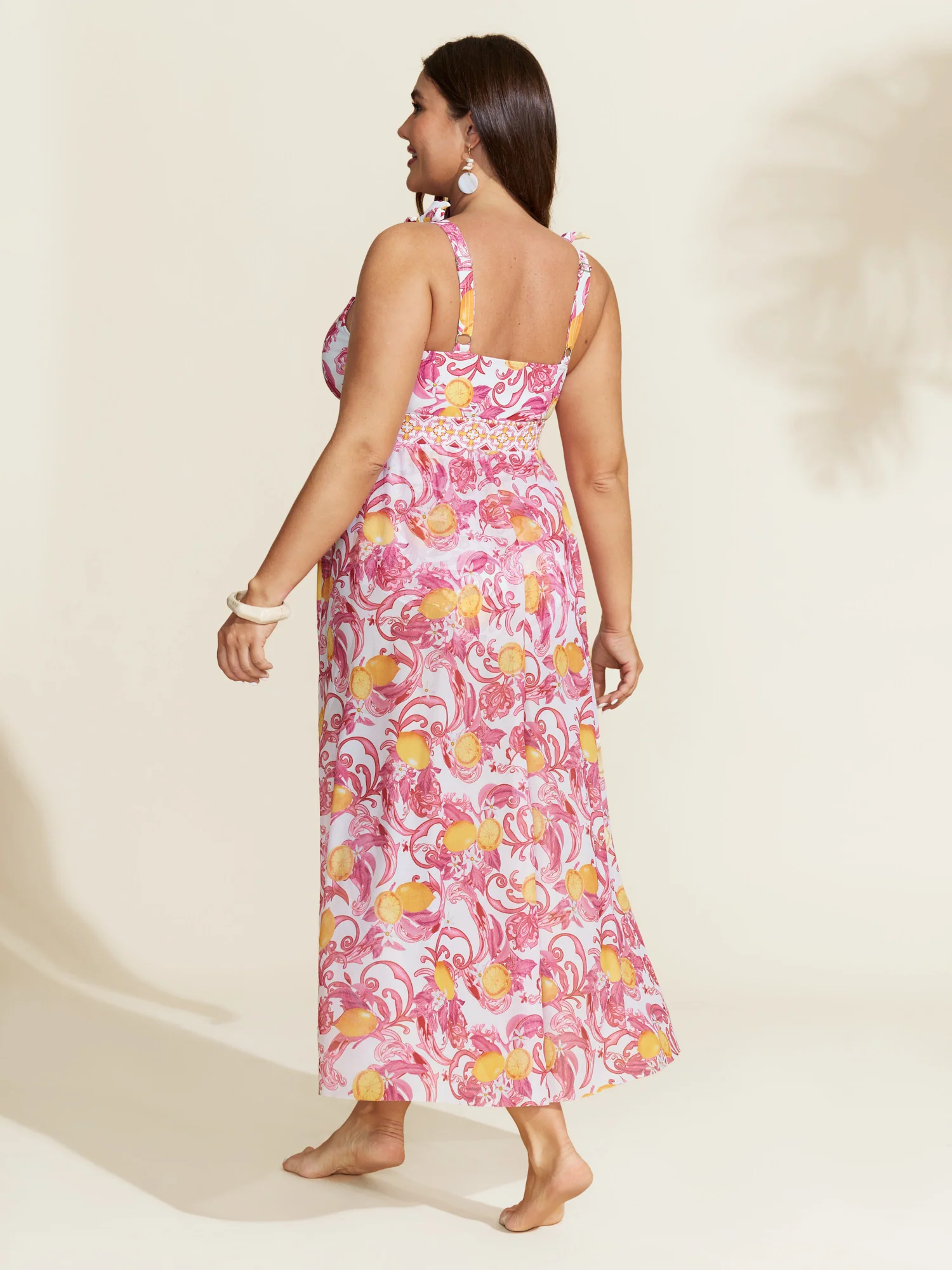 Two-Piece Citrus Print Sarong Swimsuit - Image 25