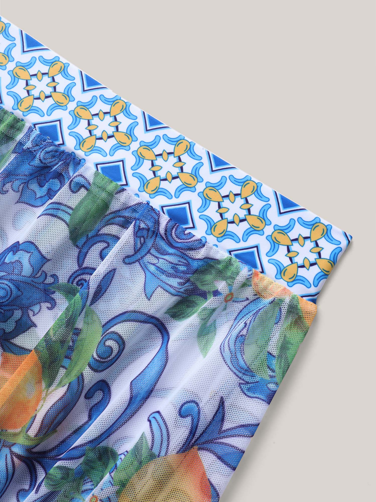 Two-Piece Citrus Print Sarong Swimsuit - Image 6