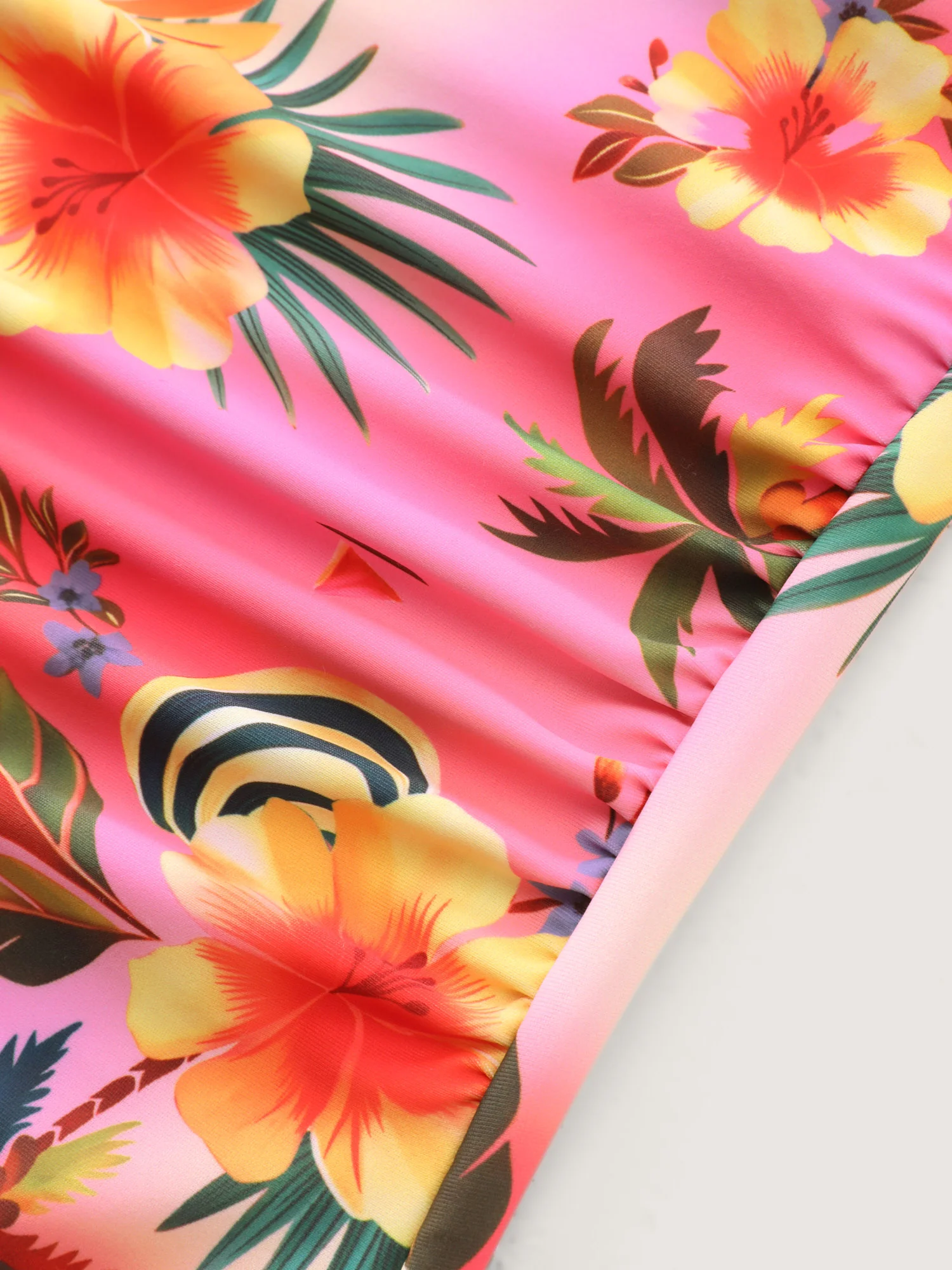 Two-Piece Mesh Floral Sarong Swimsuit - Image 12