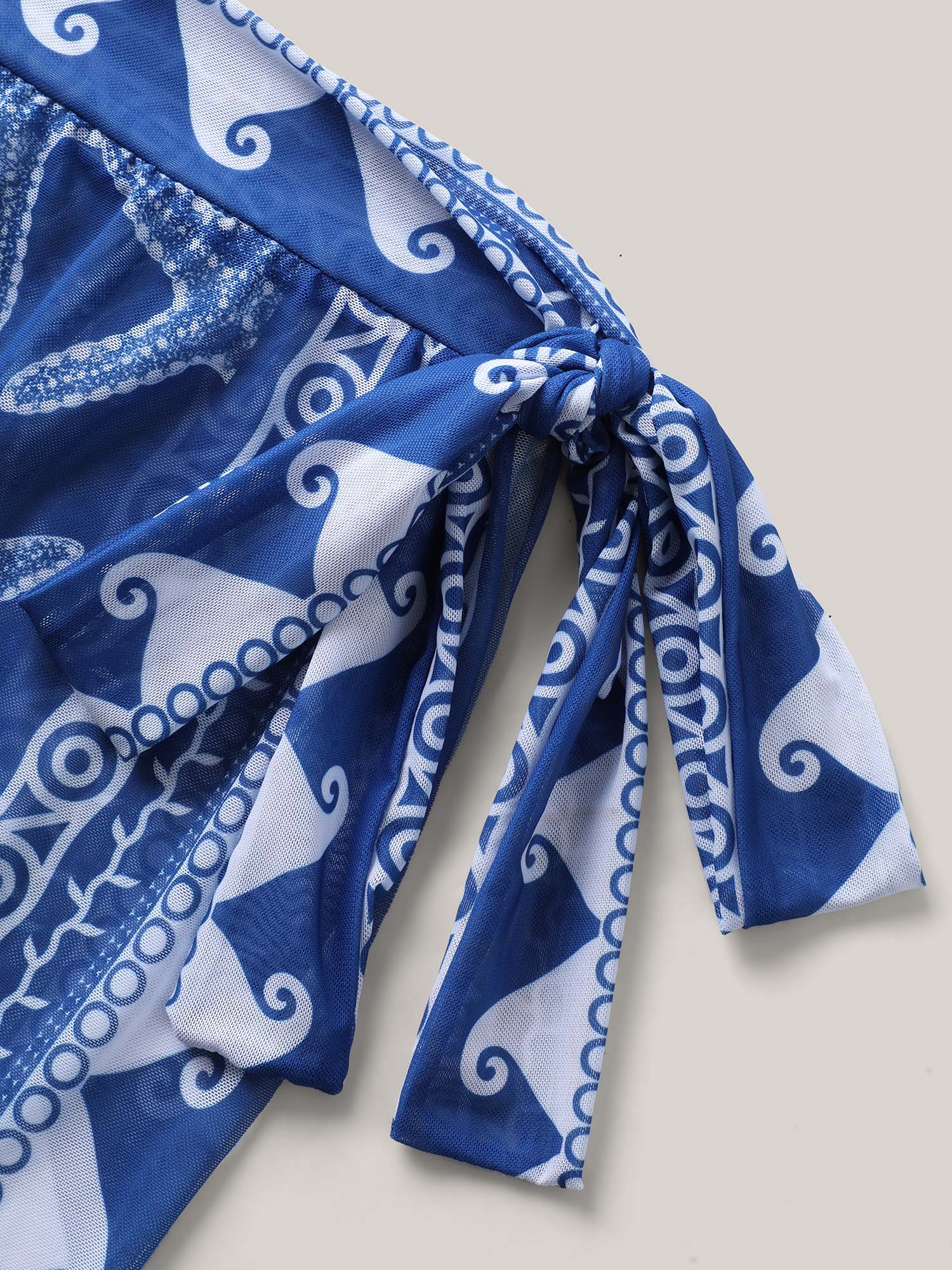 Two-Piece Ocean Print Swimsuit - Image 7
