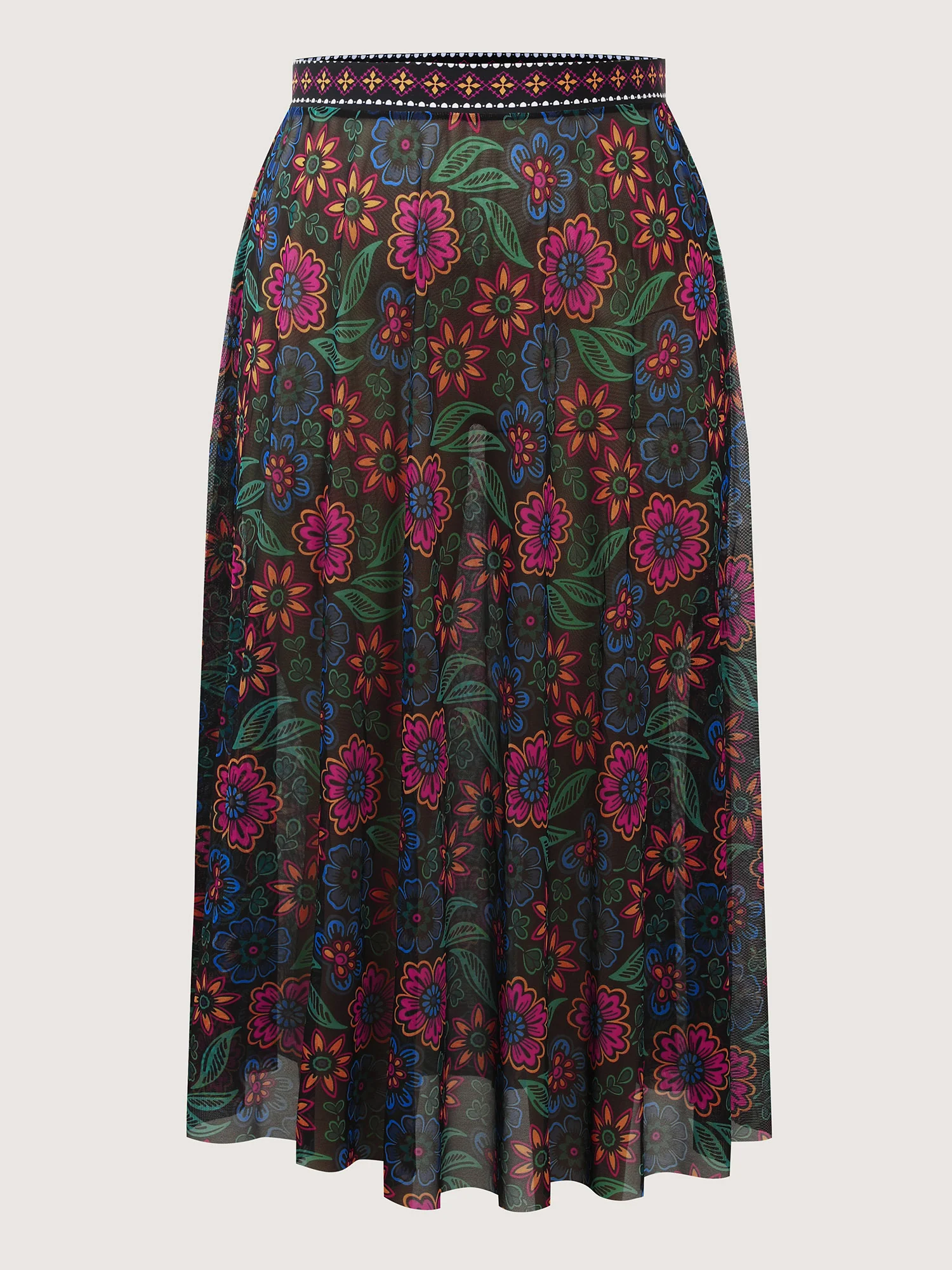 Two-Piece Sarong Floral Print One-Piece Swimsuit - Image 8