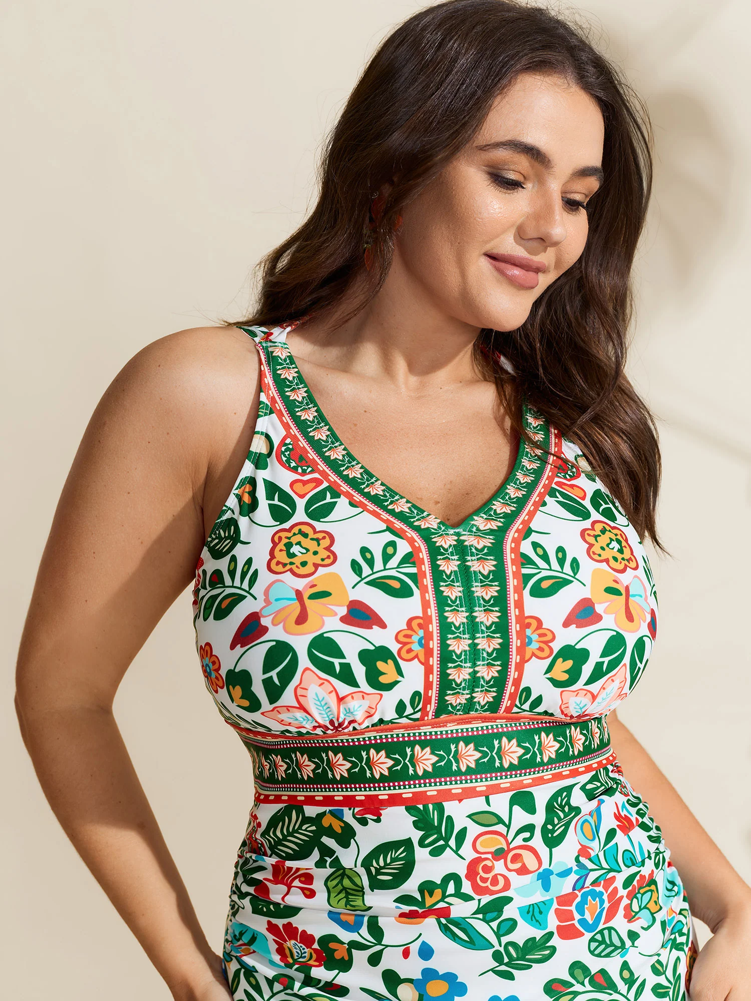 Two-Piece Tummy-Friendly Sarong Swimsuit - Image 5