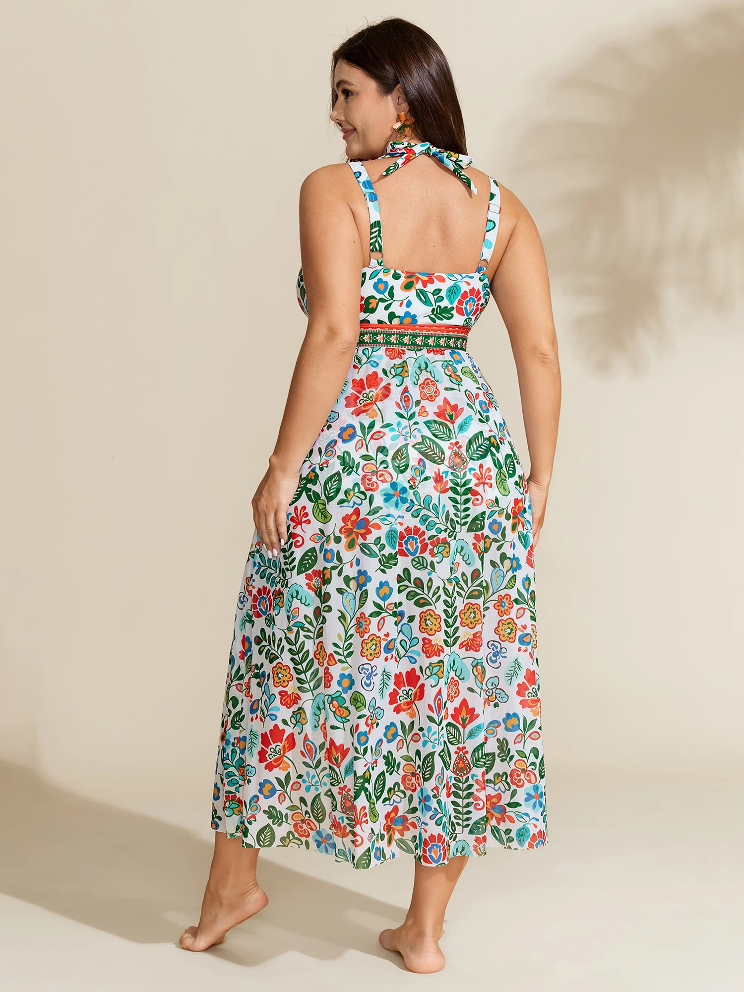 Two-Piece Tummy-Friendly Sarong Swimsuit - Image 7