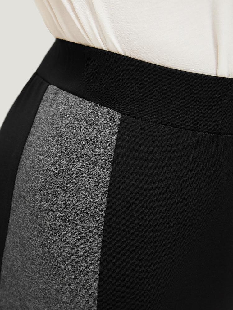 Two Tone Cut Out Skinny Leggings - Image 7