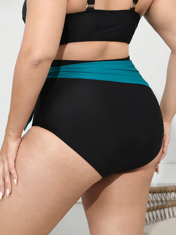 Two Tone Knot Side Bikini Bottom - Image 2