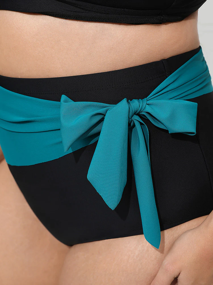 Two Tone Knot Side Bikini Bottom - Image 7