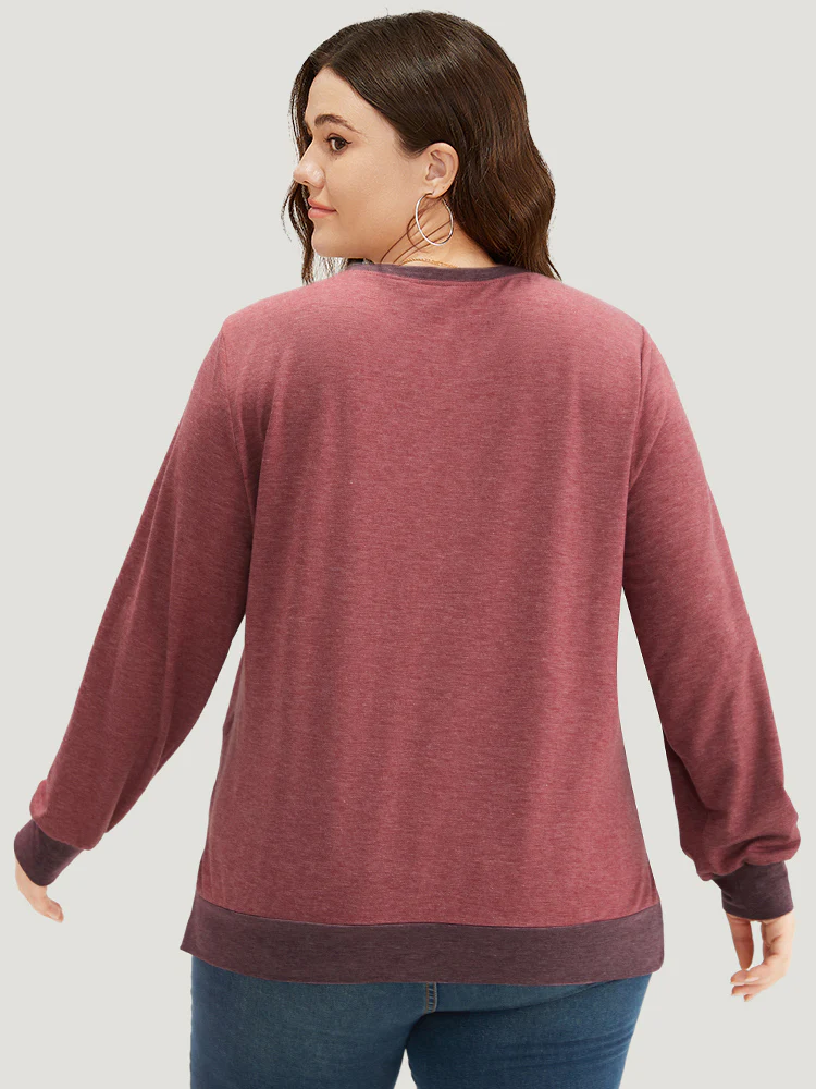 Two Tone Split Side Sweatshirt - Image 4