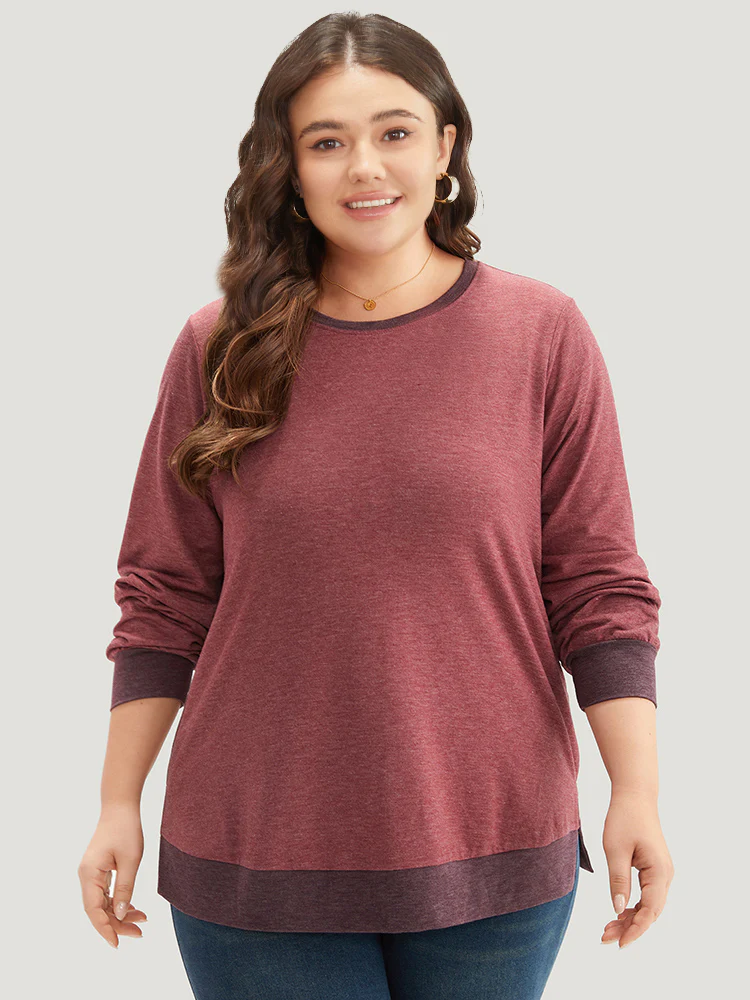 Two Tone Split Side Sweatshirt - Image 5
