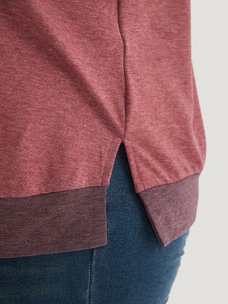 Two Tone Split Side Sweatshirt - Image 7