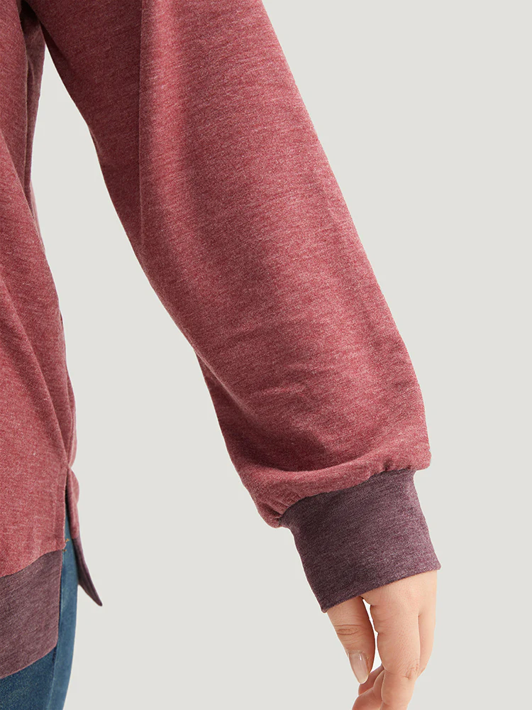 Two Tone Split Side Sweatshirt - Image 8