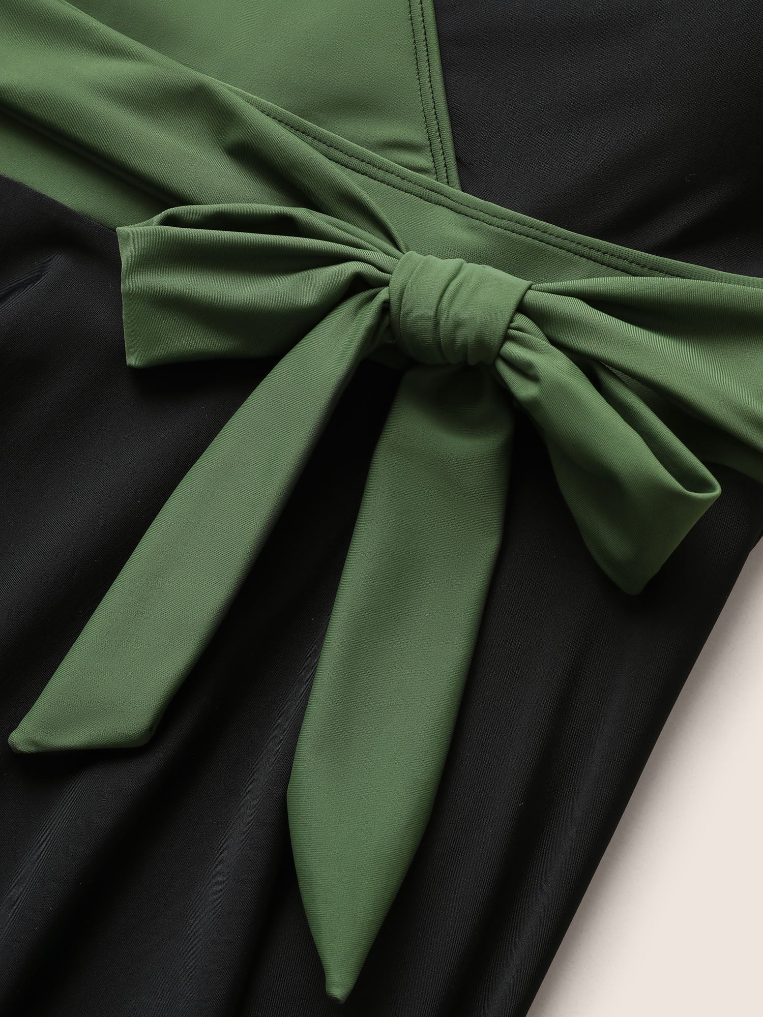 Two Tone Ties High Rise Swim Dress - Image 5