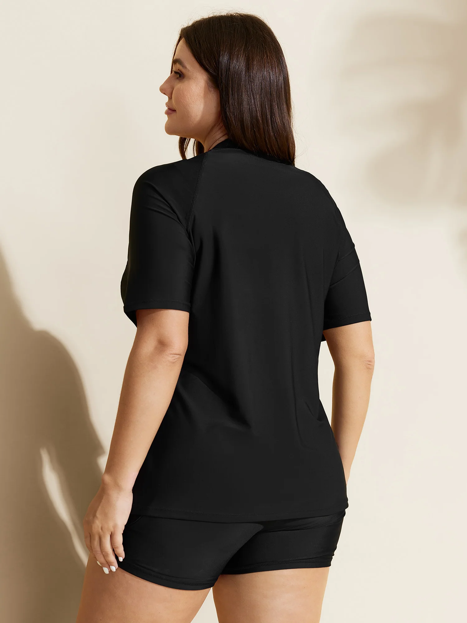 UPF 50+ Zipper Front Pockets Swim Top - Image 5