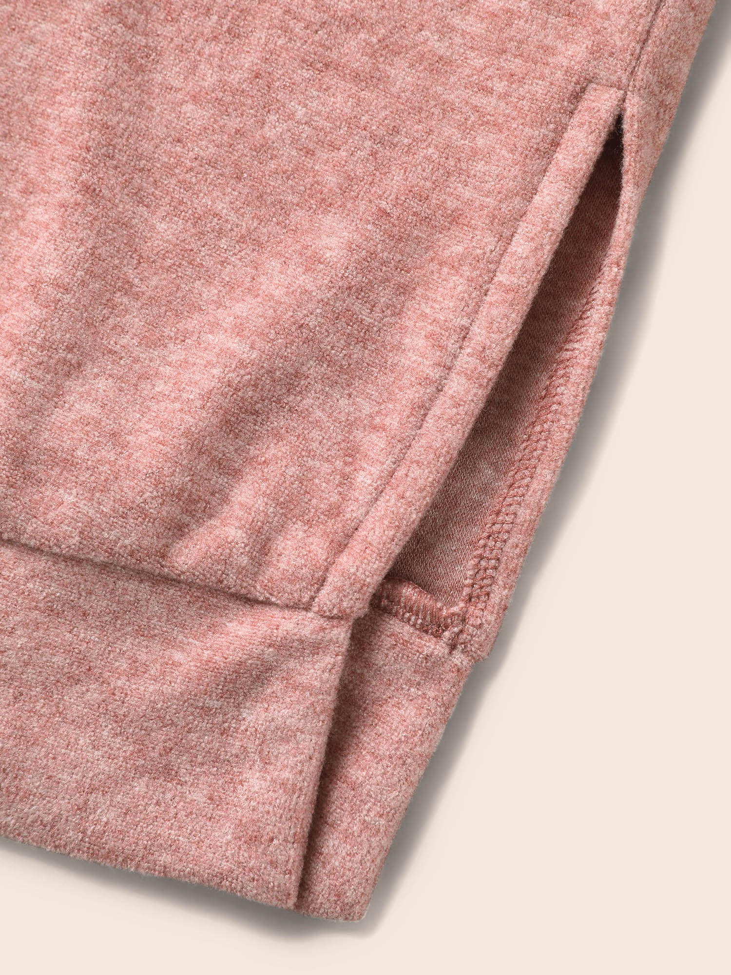 V Neck Button Detail Split Hem T-shirt - Image 6
