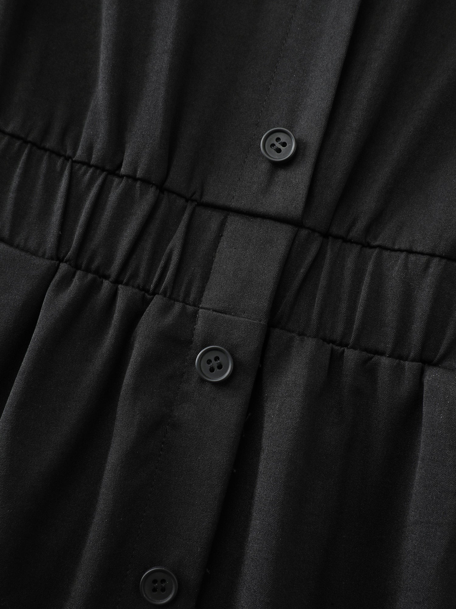 V Neck Button Front Striped Hem Midi Dress - Image 6