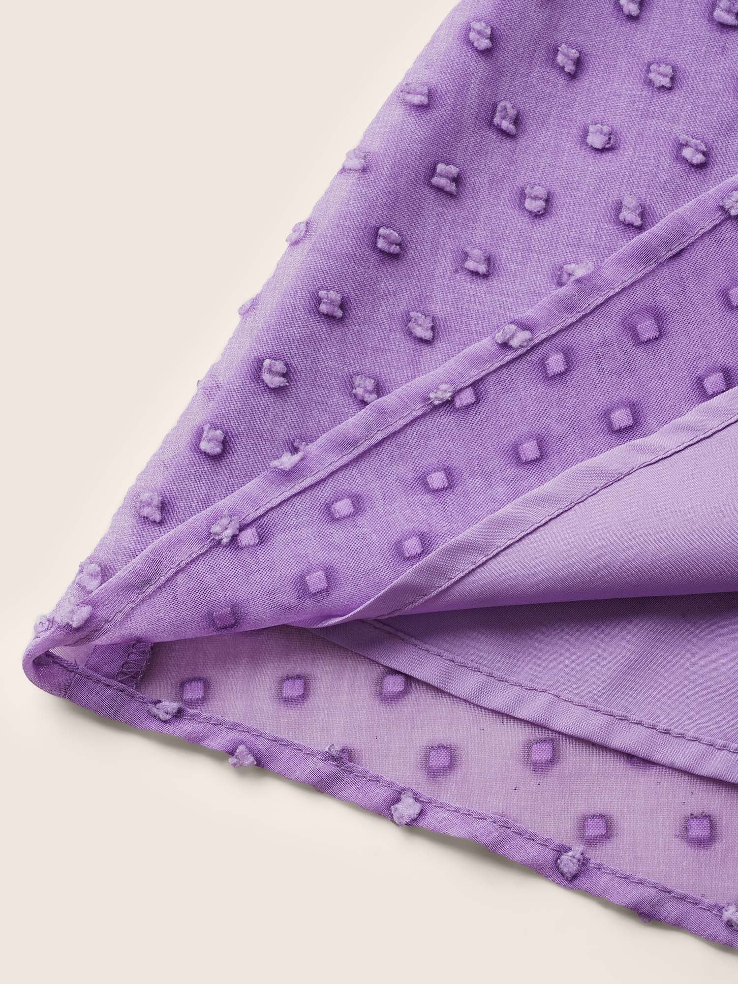 V Neck Chiffon Textured Frill Trim Tank Top - Image 6