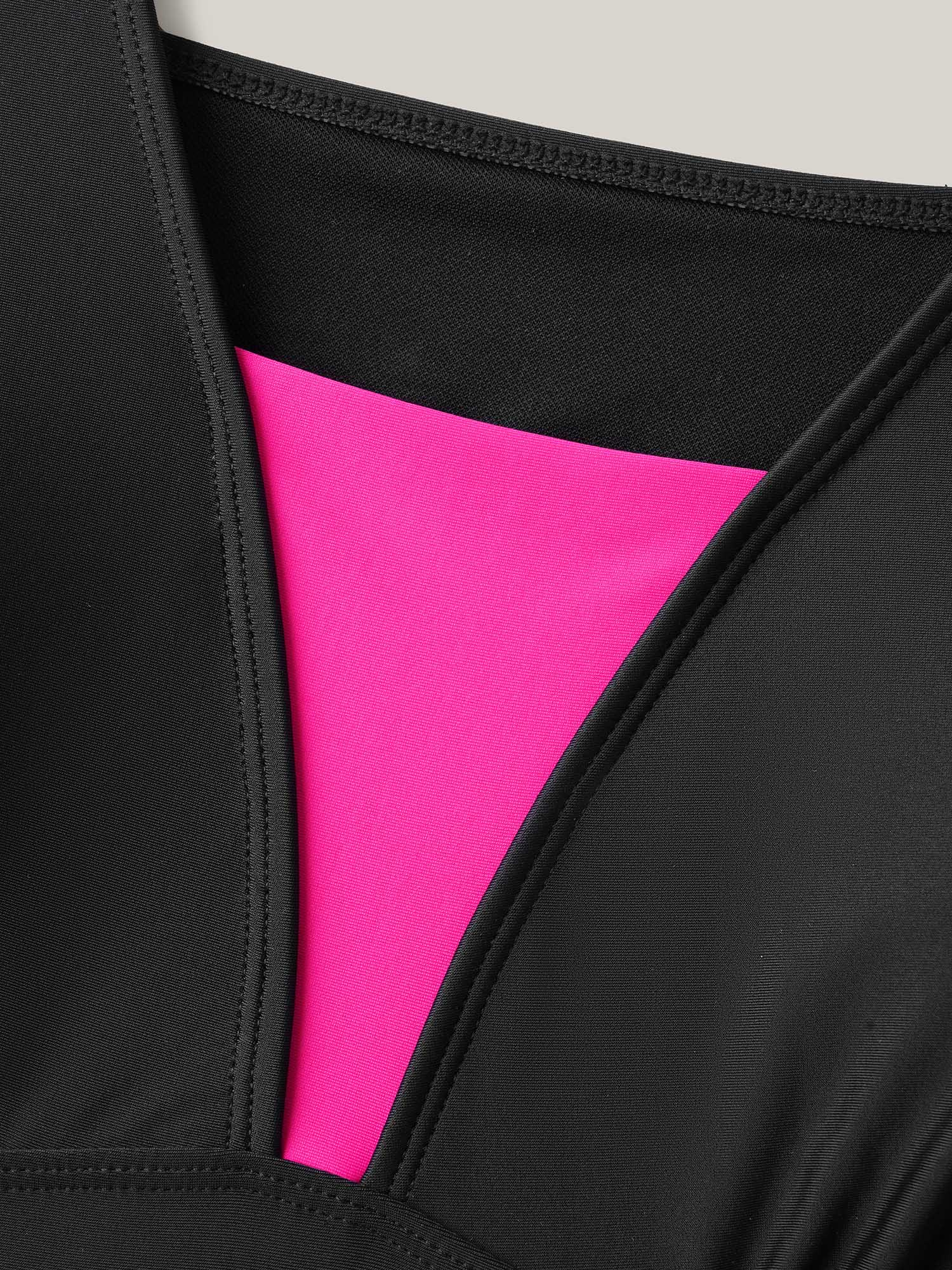 V Neck Color Contrast Swim Dress - Image 8