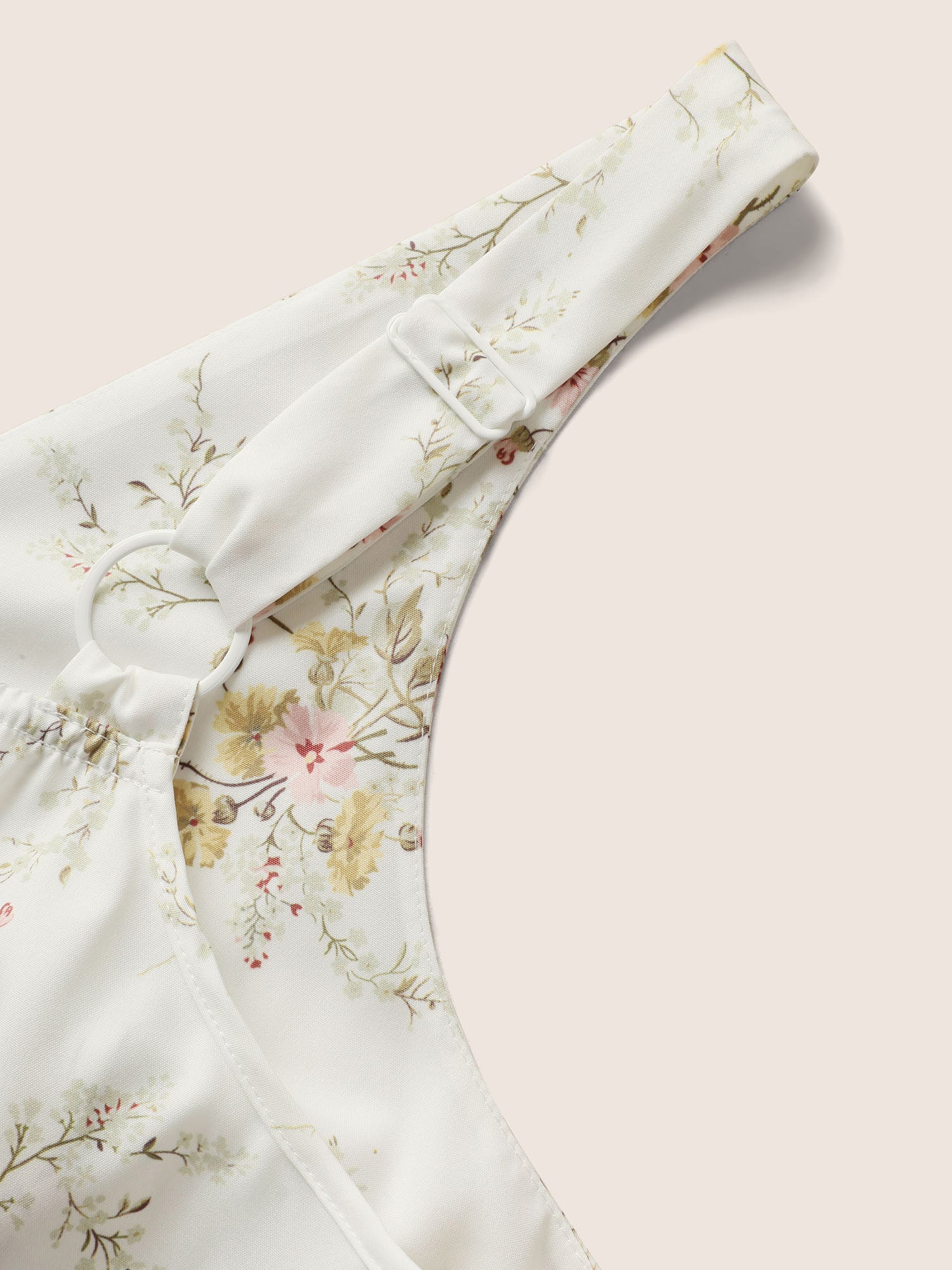 V Neck Floral Print Adjustable Straps Cami Top - Image 6