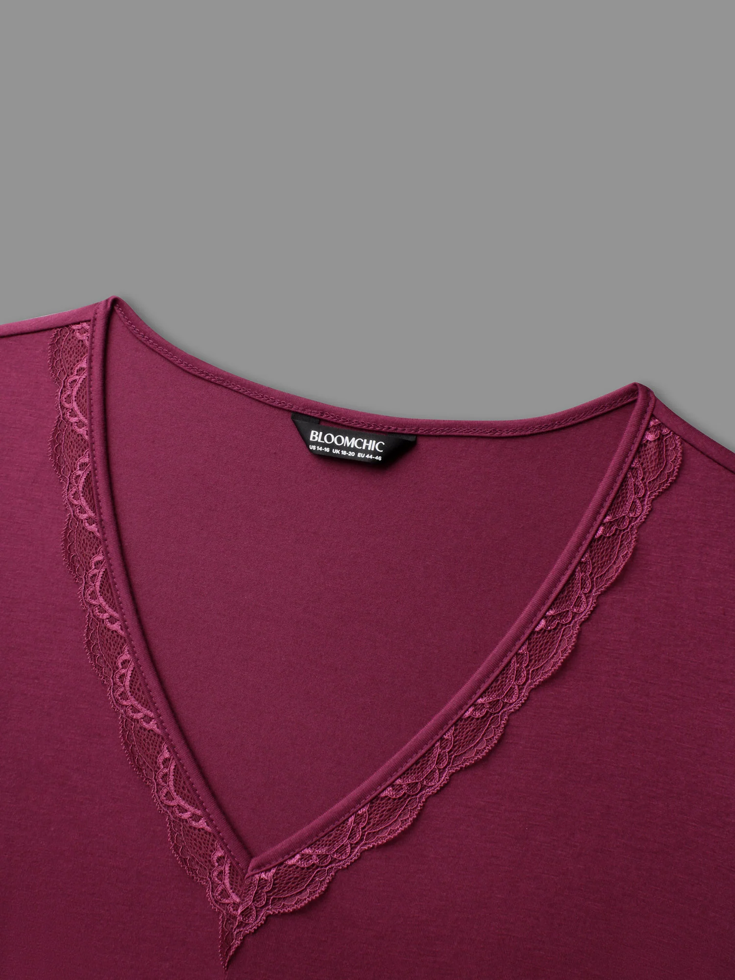 V-Neck Lace Trim Nightgown - Image 6
