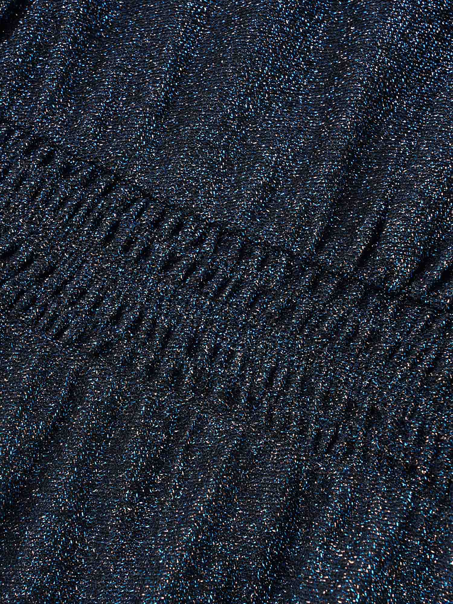 V Neck Luxe Texture Shirred Dress - Image 5