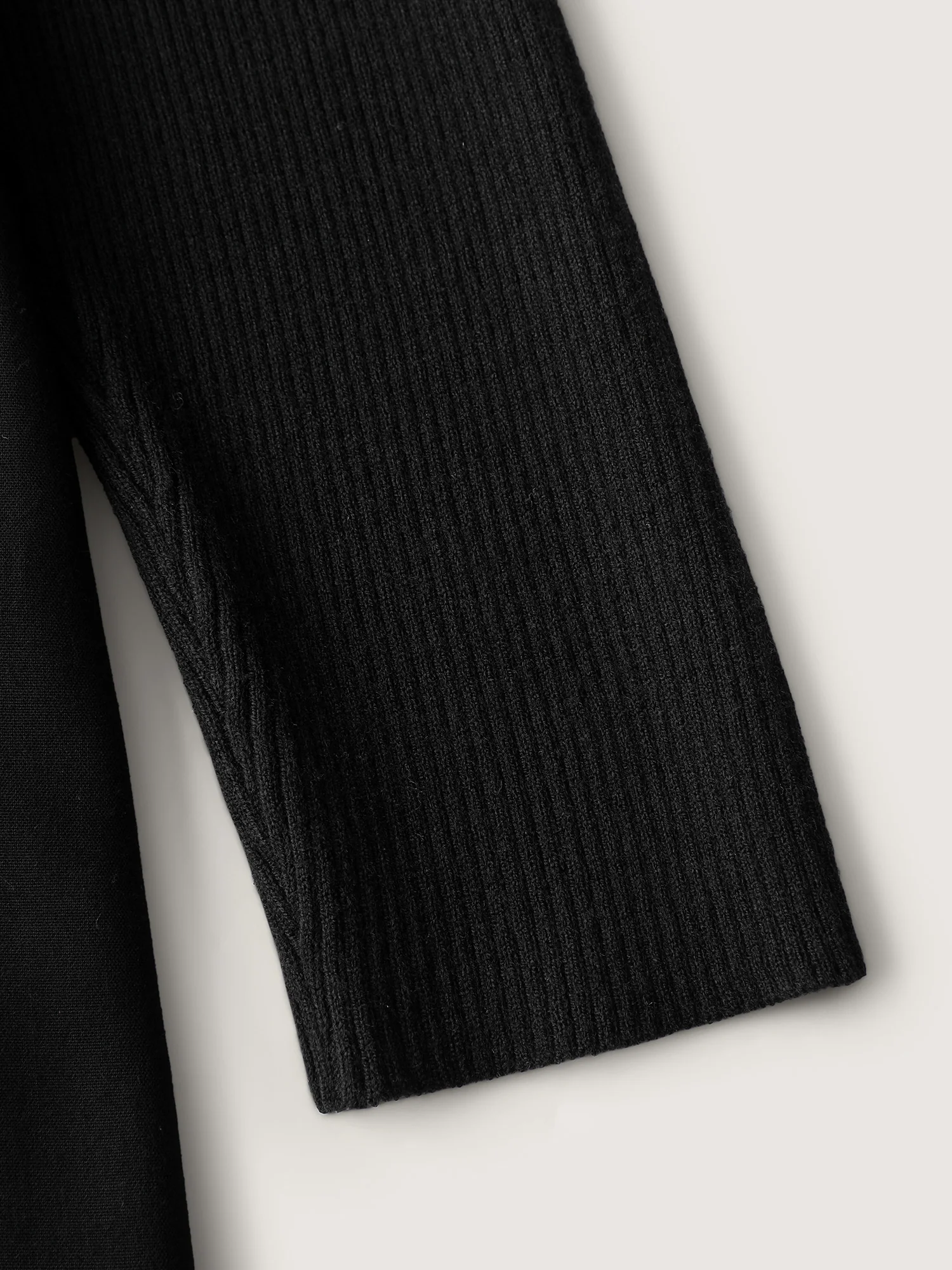 V-Neck Patchwork Plain Sweater Dress - Image 6