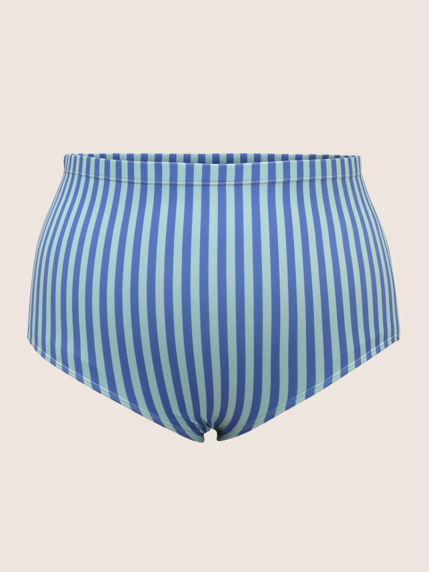 V Neck Striped Tie Knot Gathered Swim Dress - Image 7