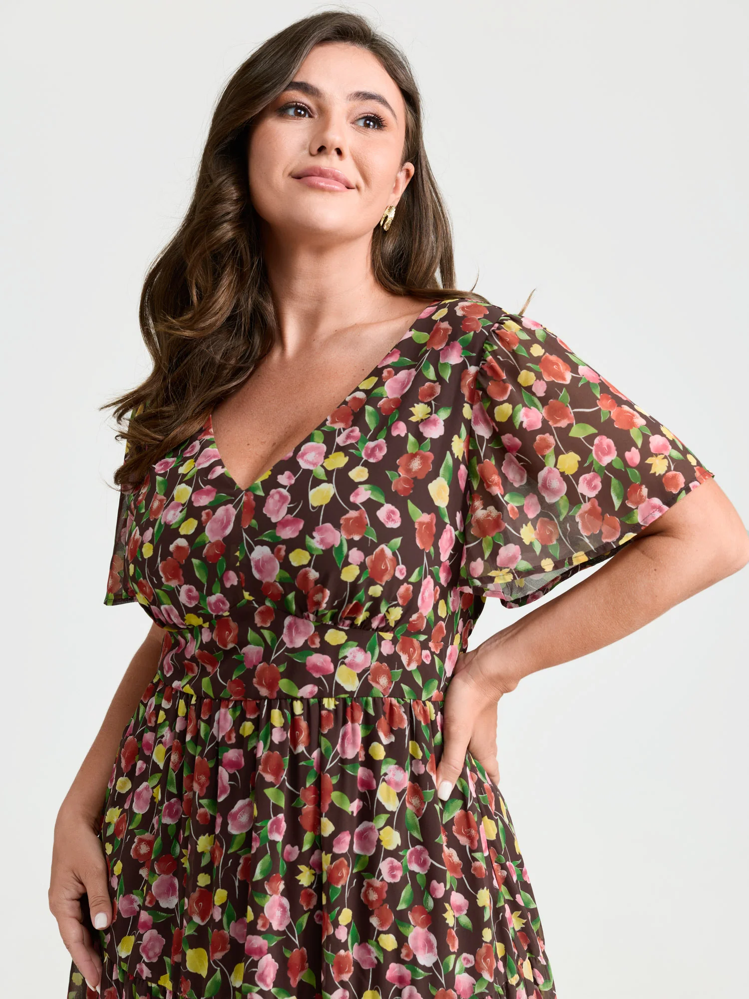 Vacation-Ready Floral Print Back-Tie Midi Dress - Image 2