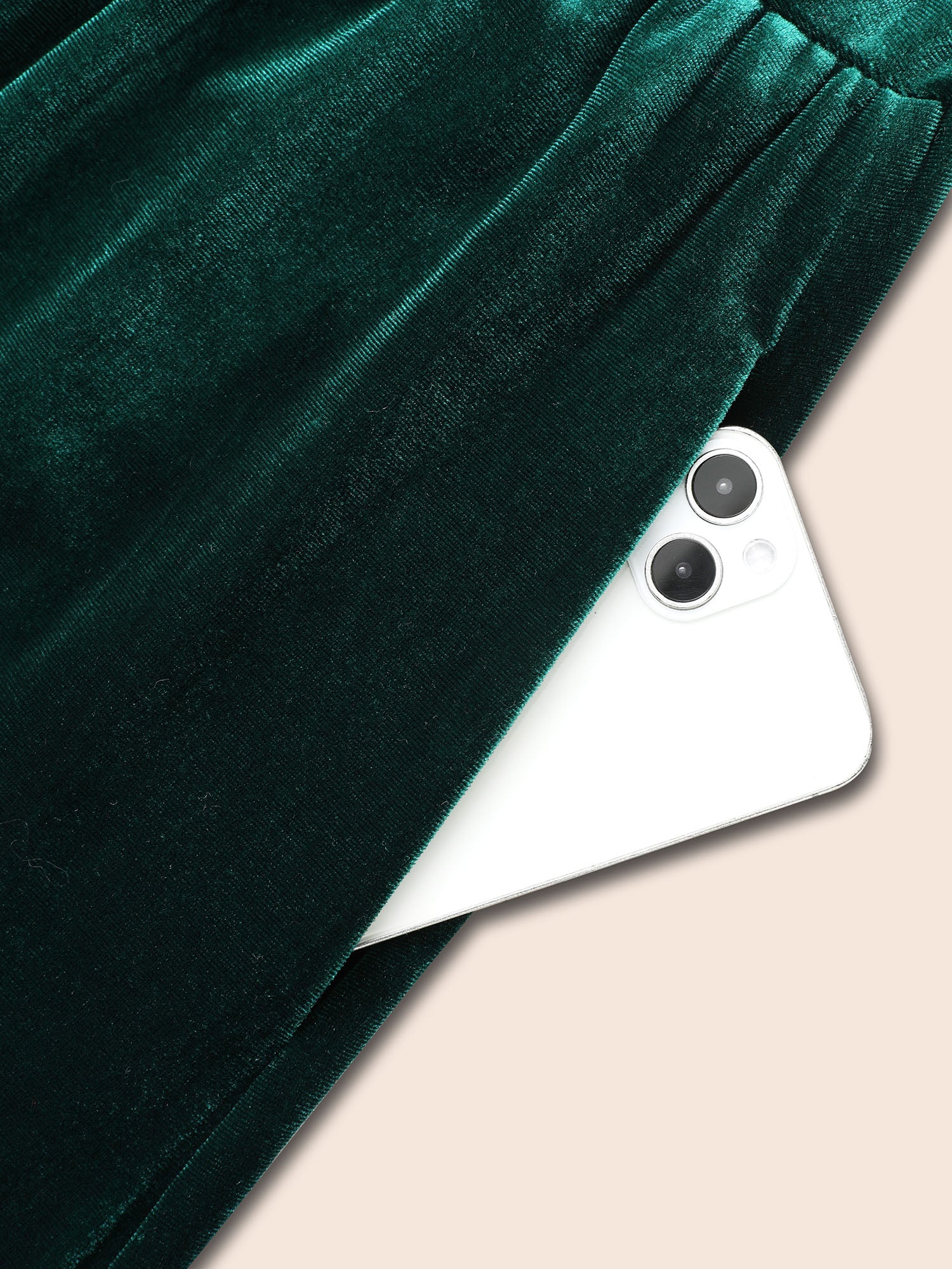 Velvet Front Button Pleated Midi Dress - Image 6