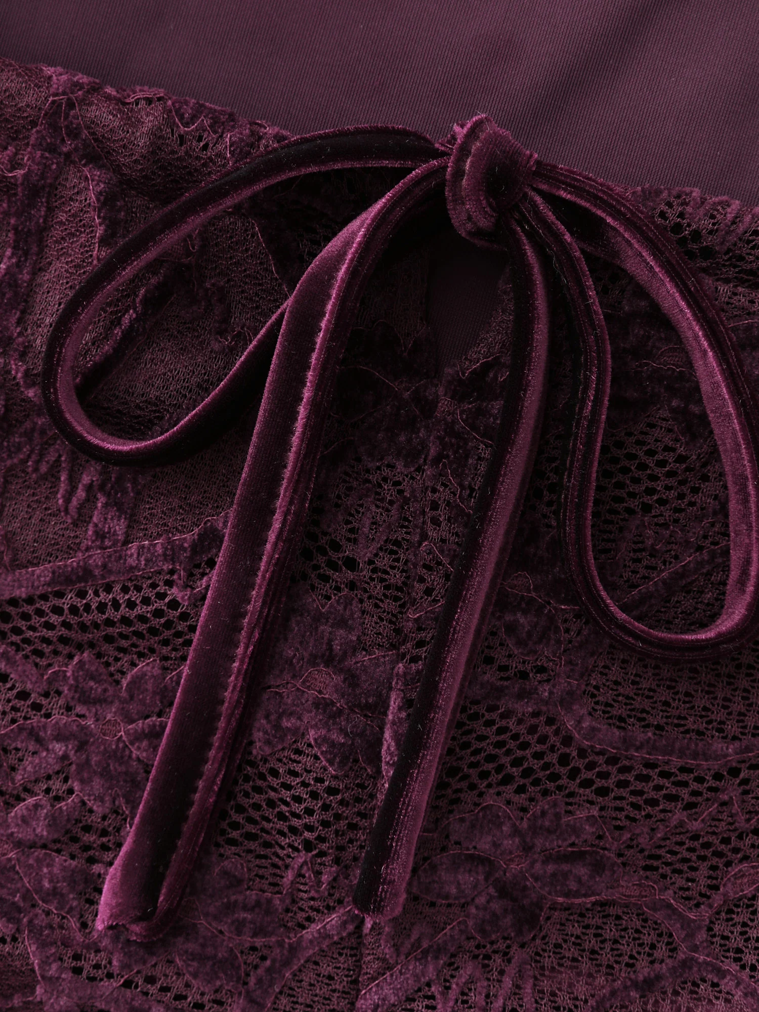Velvet Front-Tie Shirred Tank Top - Image 5