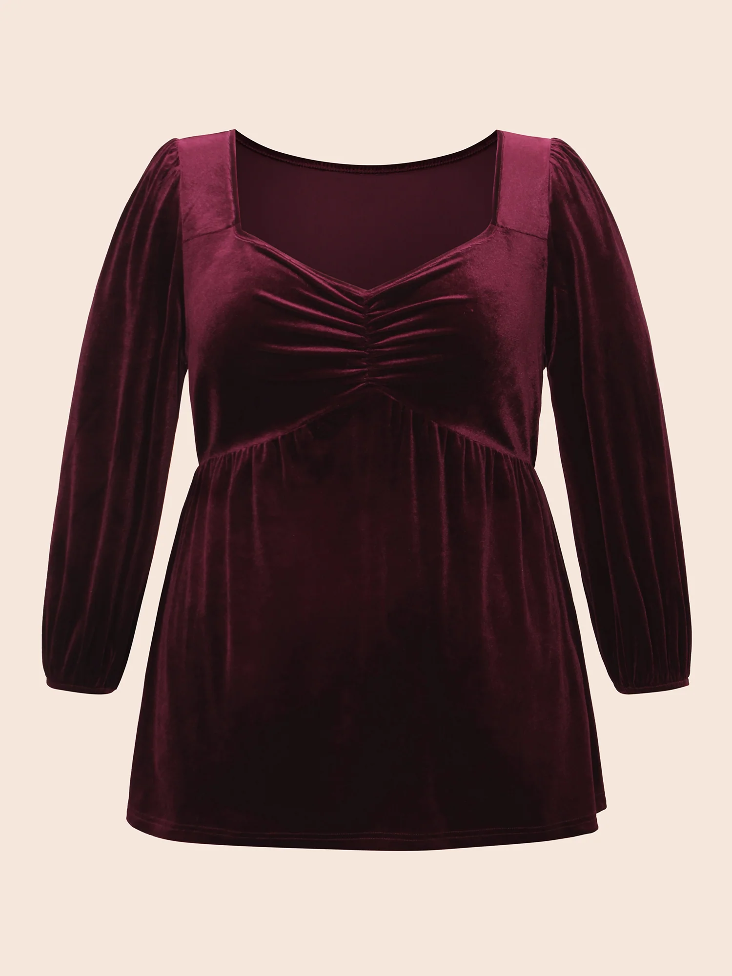 Velvet Heart Neckline Gathered Blouse - Image 11