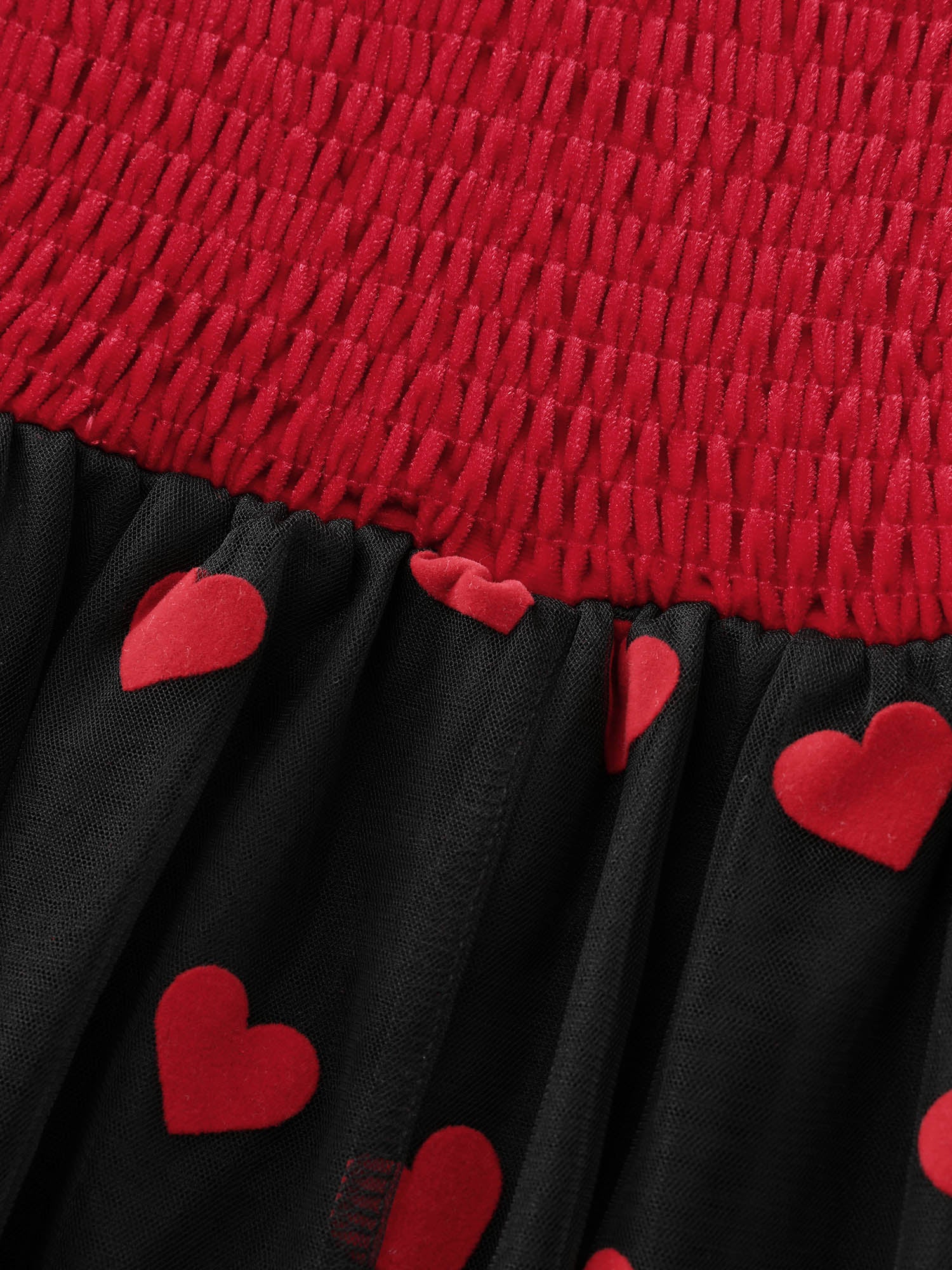Velvet Heart Shaped Flocked Shoulder-Tie Maxi Dress - Image 7