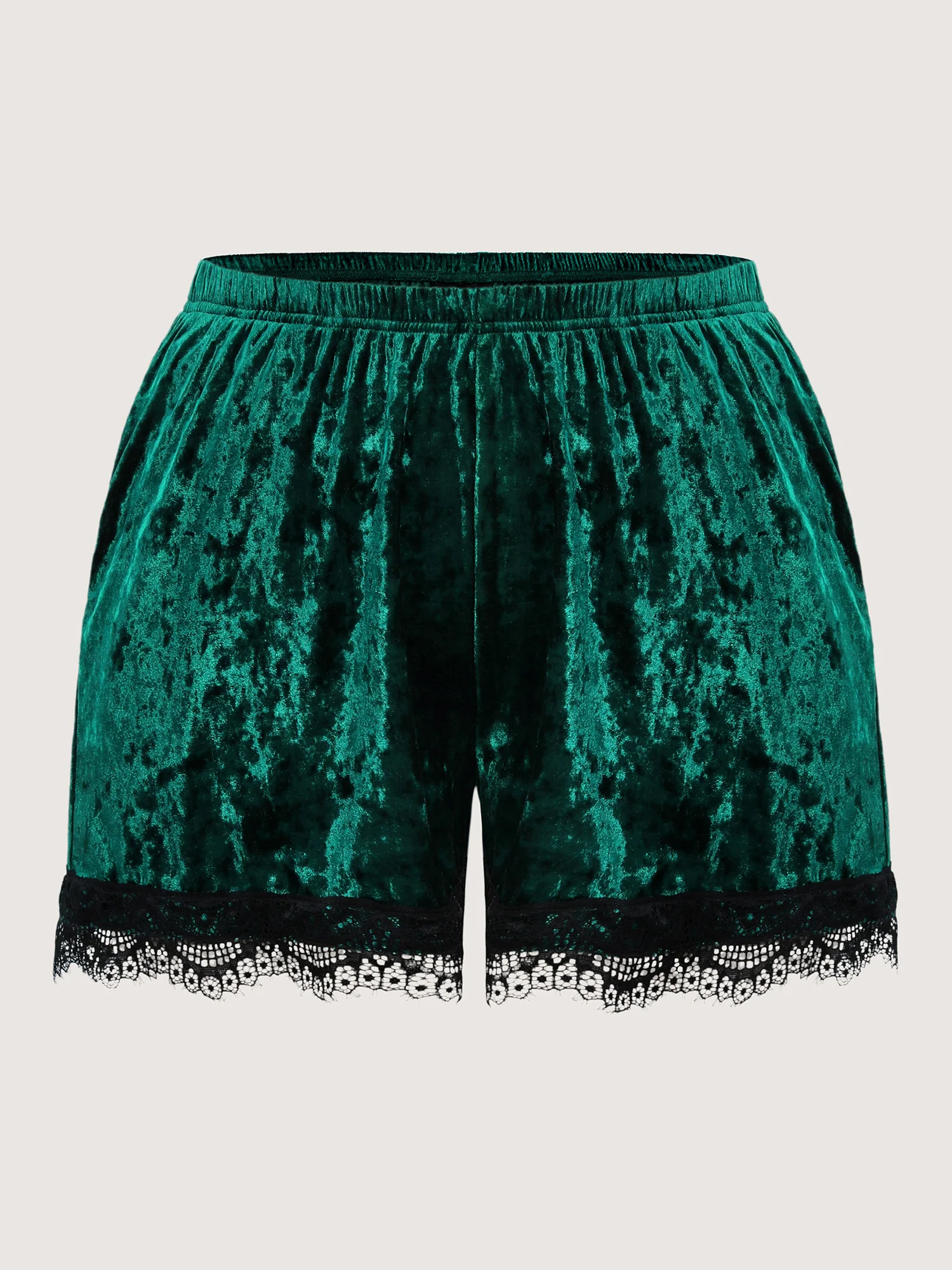 Velvet Lace Stretchy Waist Co-ord Lounge Set - Image 11