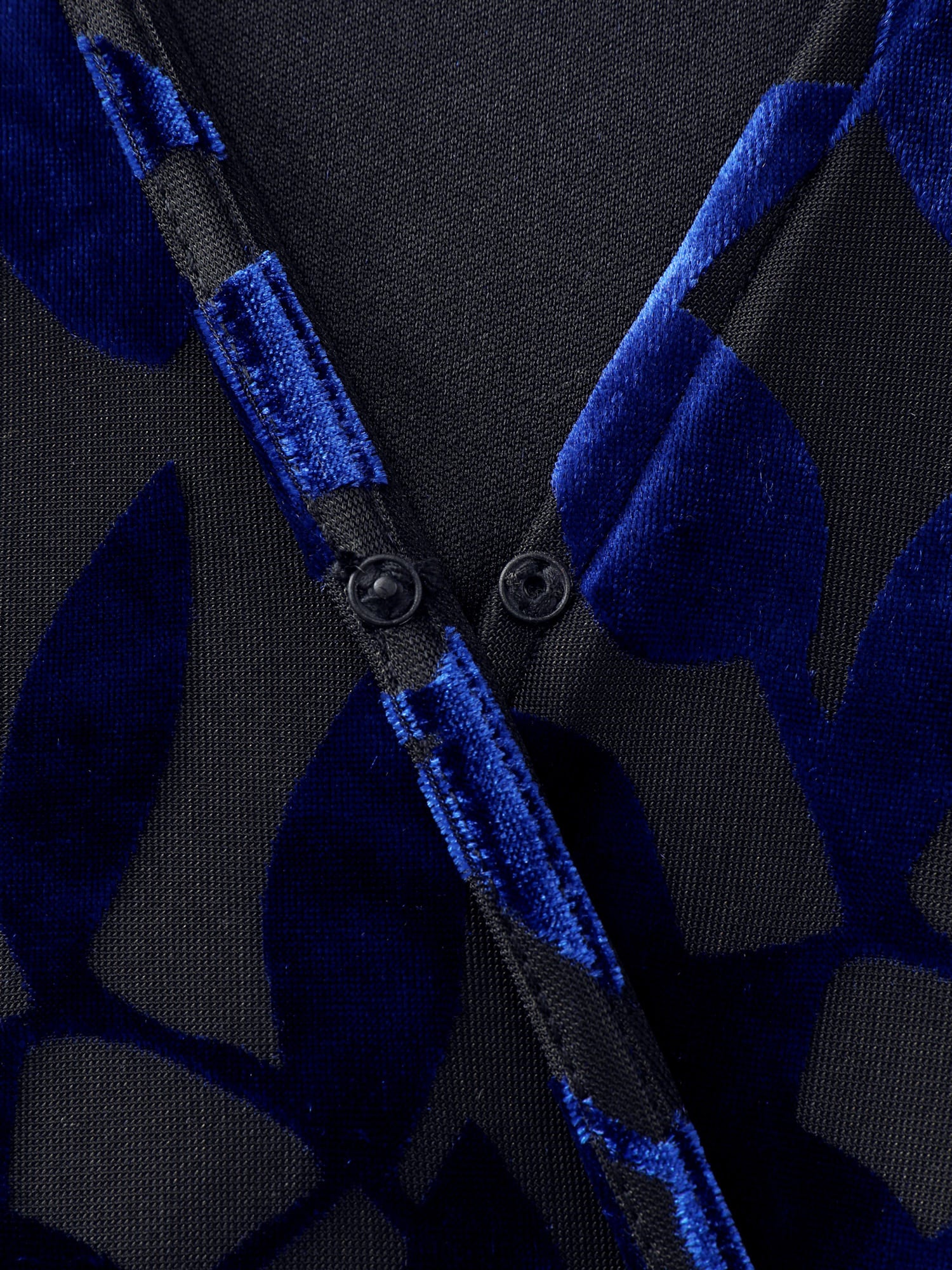 Velvet Laser Cut Faux Wrap Midi Dress - Image 6