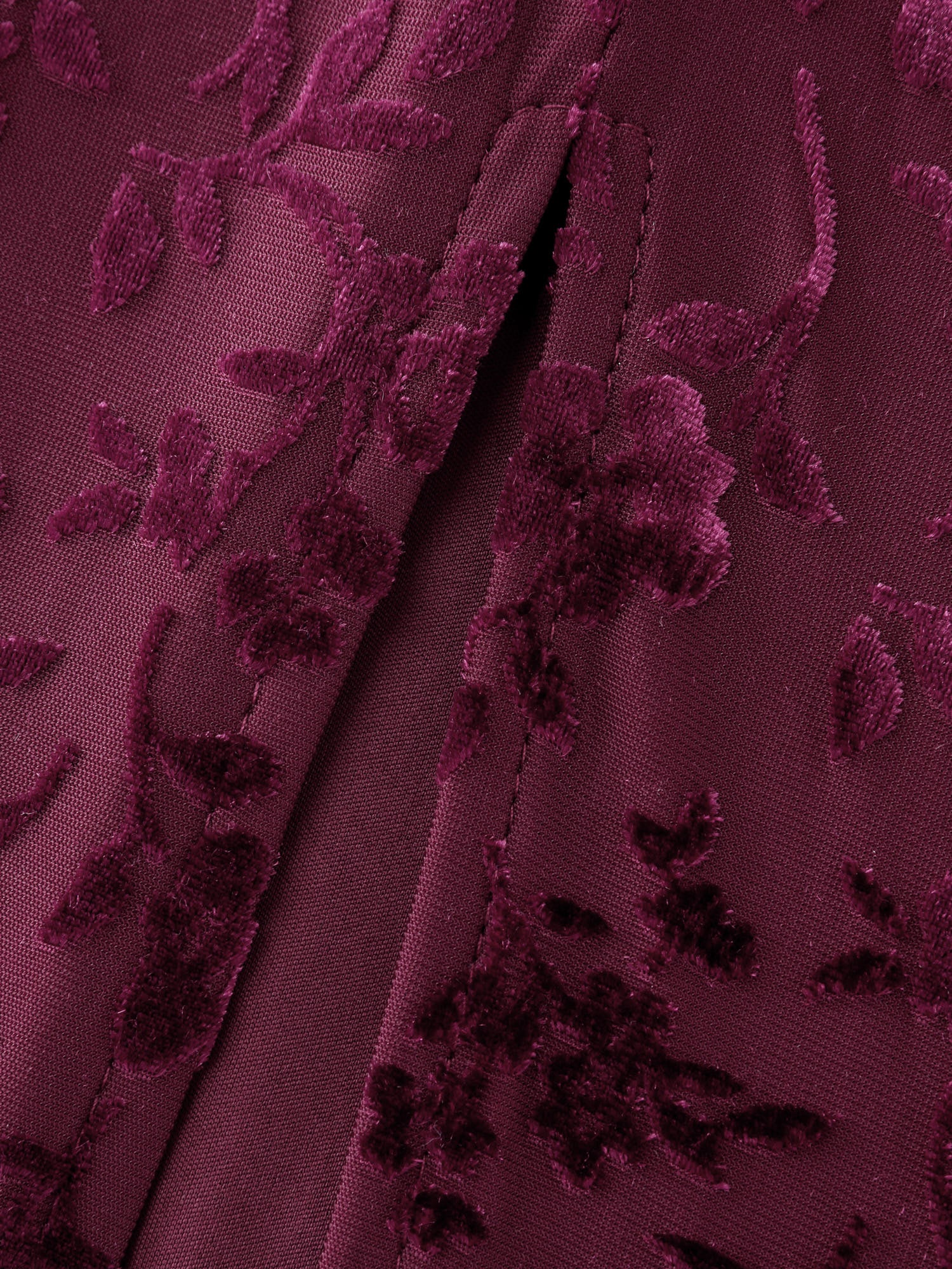 Velvet Laser Cut Pattern Drawstring Midi Dress - Image 6