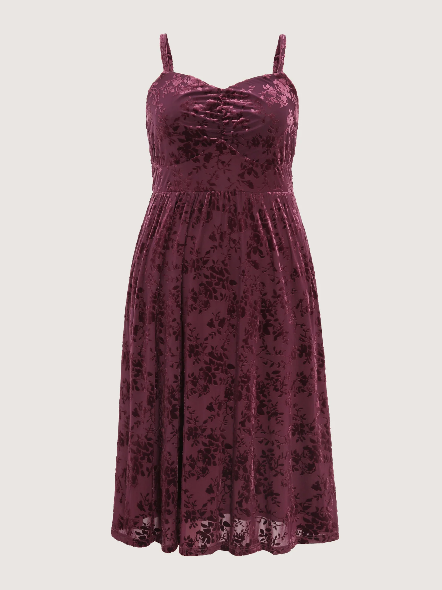Velvet Laser Cut Sleeveless Midi Dress - Image 7