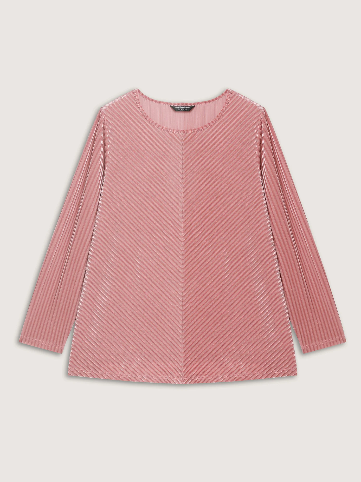 Velvet Laser Cut Stripe Sheer T-Shirt - Image 7