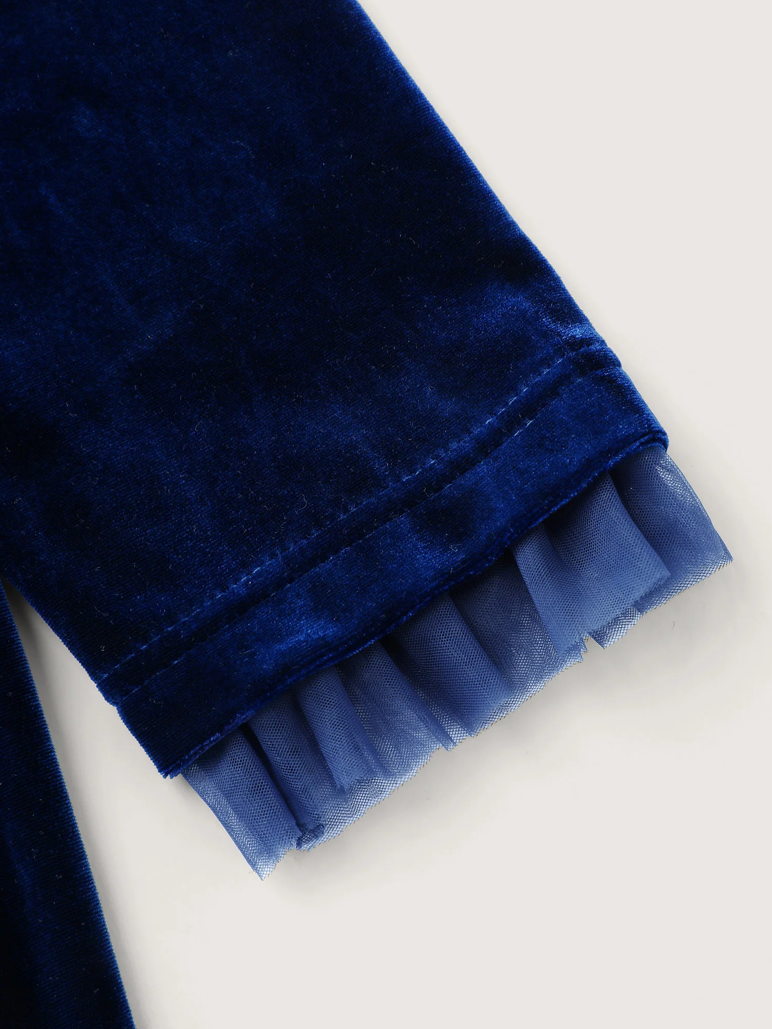 Velvet Ruched Front Fit and Flare Knit Top - Image 7